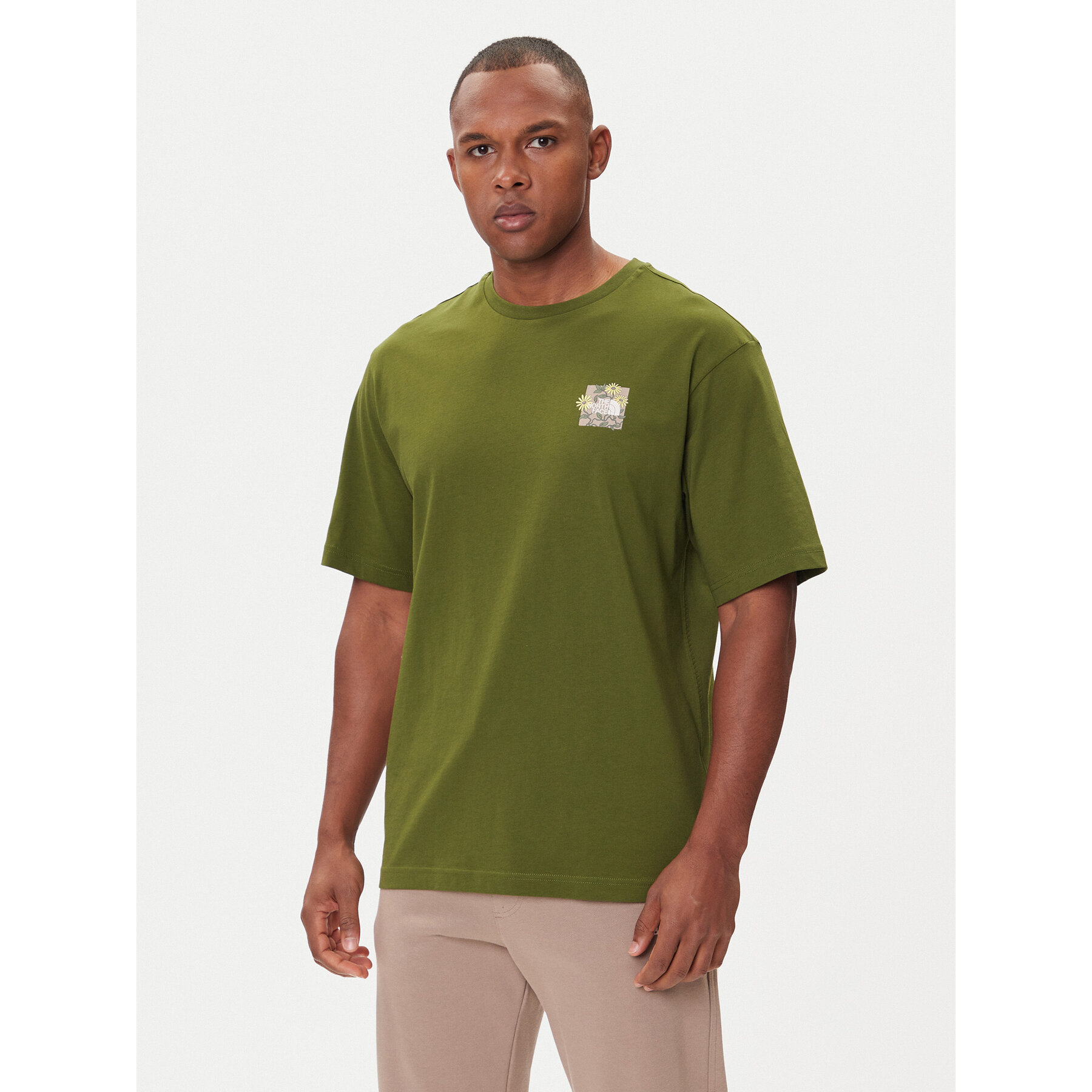 The North Face T-Shirt Connect NF0A8EGW Zielony Relaxed Fit
