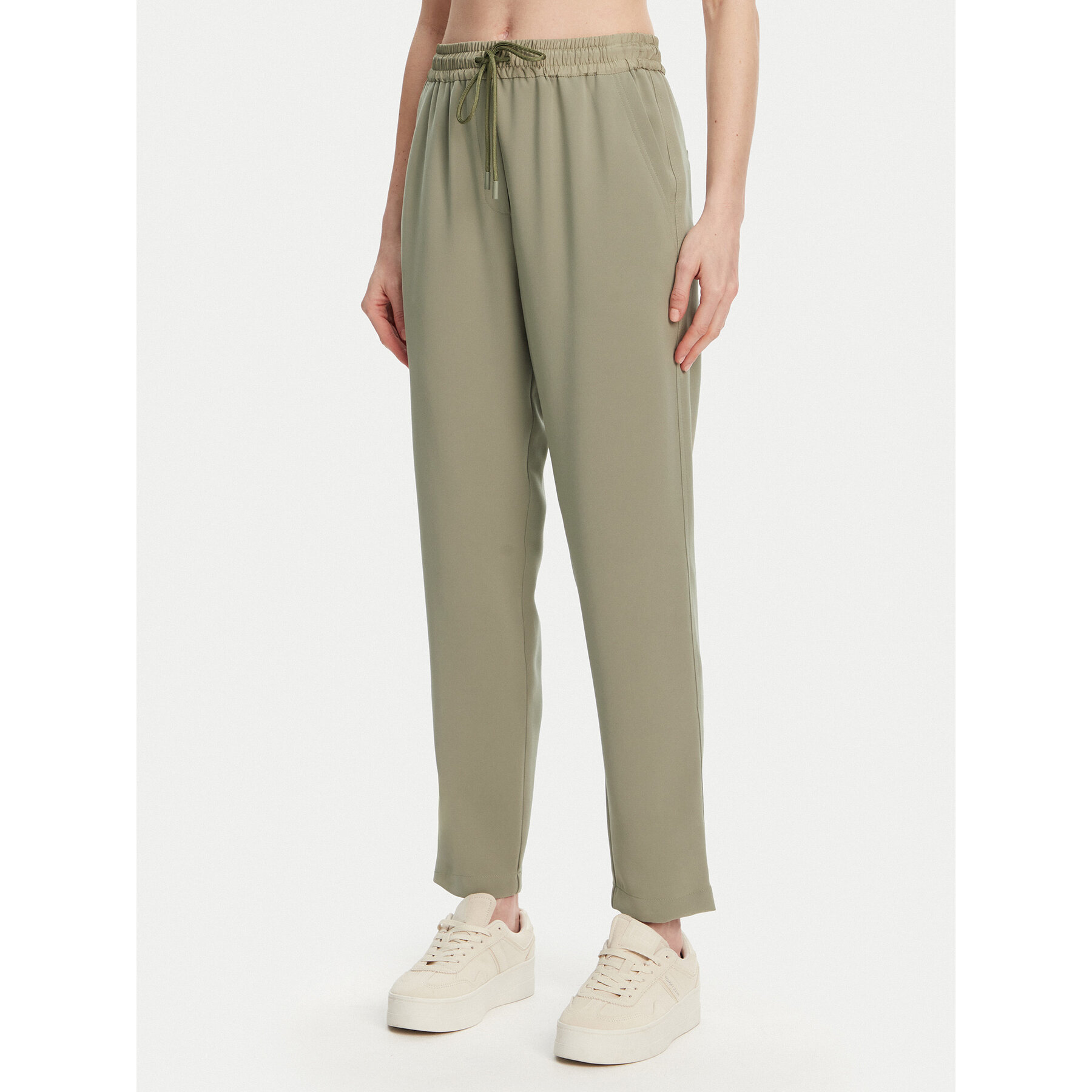 Marella Spodnie dresowe Abitata 2513131045 Zielony Regular Fit
