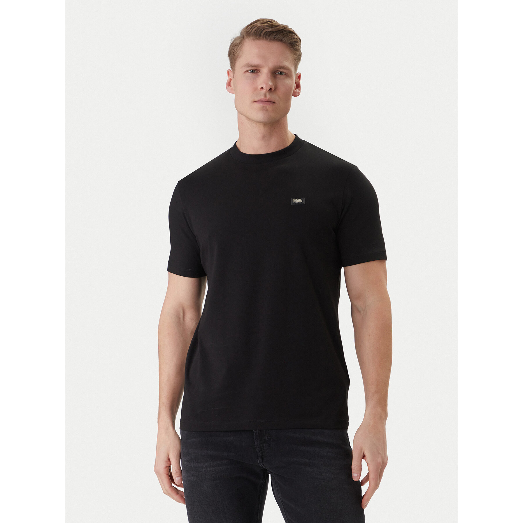 KARL LAGERFELD T-Shirt 755052 562235 Czarny Regular Fit