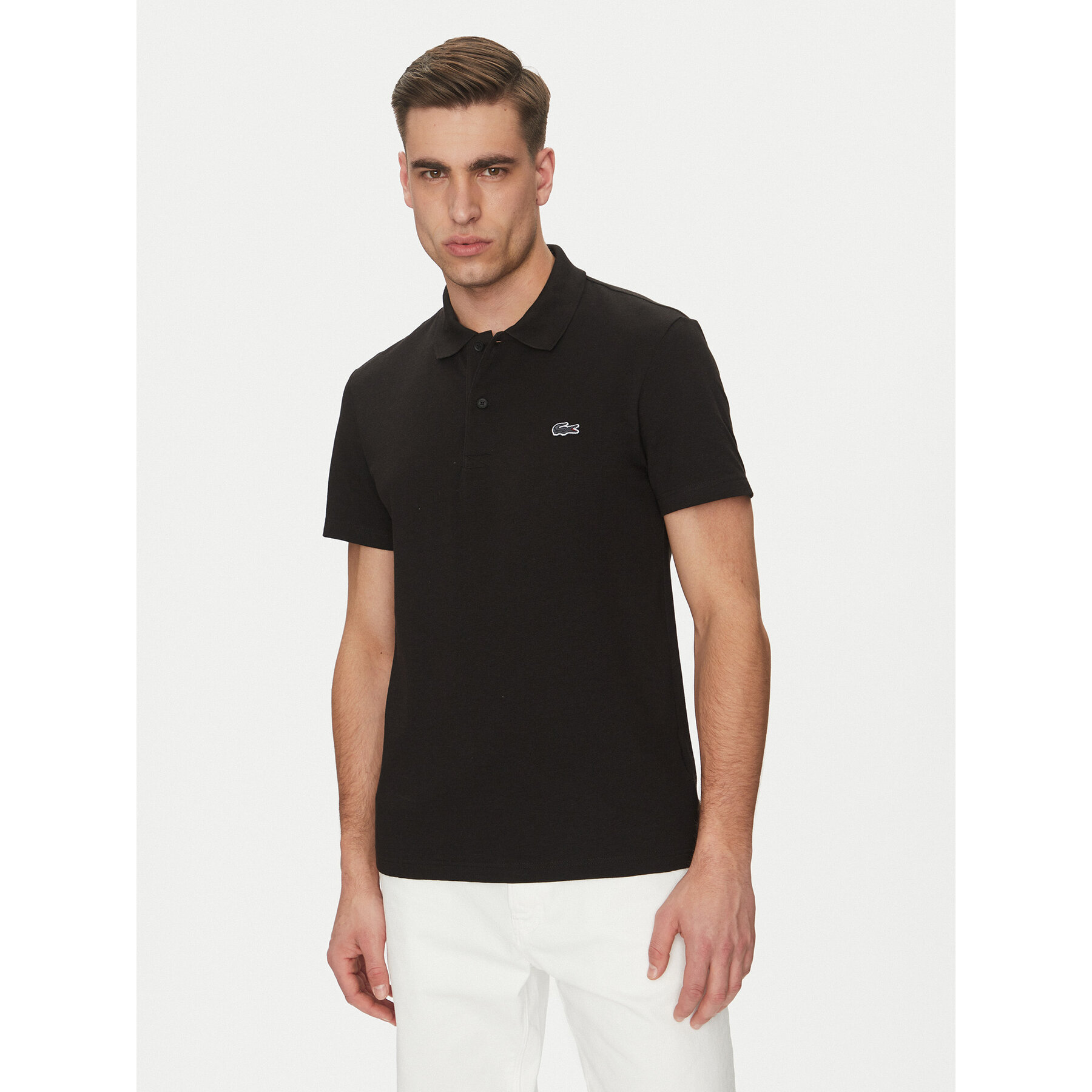 Lacoste Polo DH5522 Czarny Regular Fit