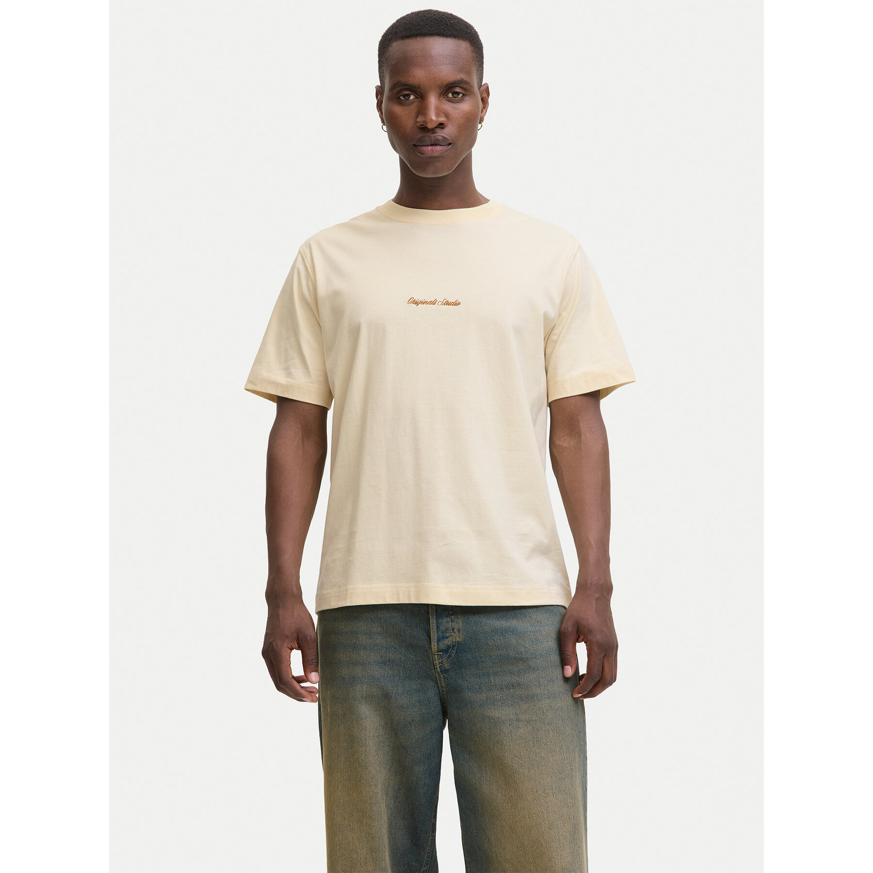 Jack & Jones T-Shirt Norrebro 12282892 Écru Relaxed Fit