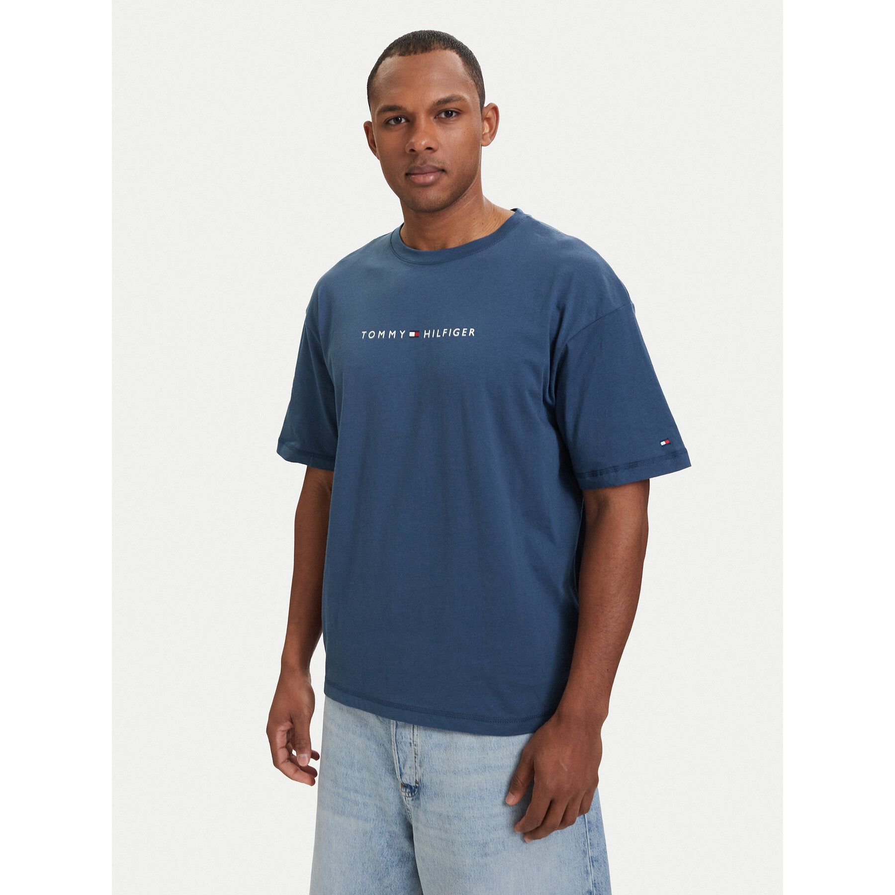 Tommy Hilfiger T-Shirt UM0UM03643 Niebieski Regular Fit