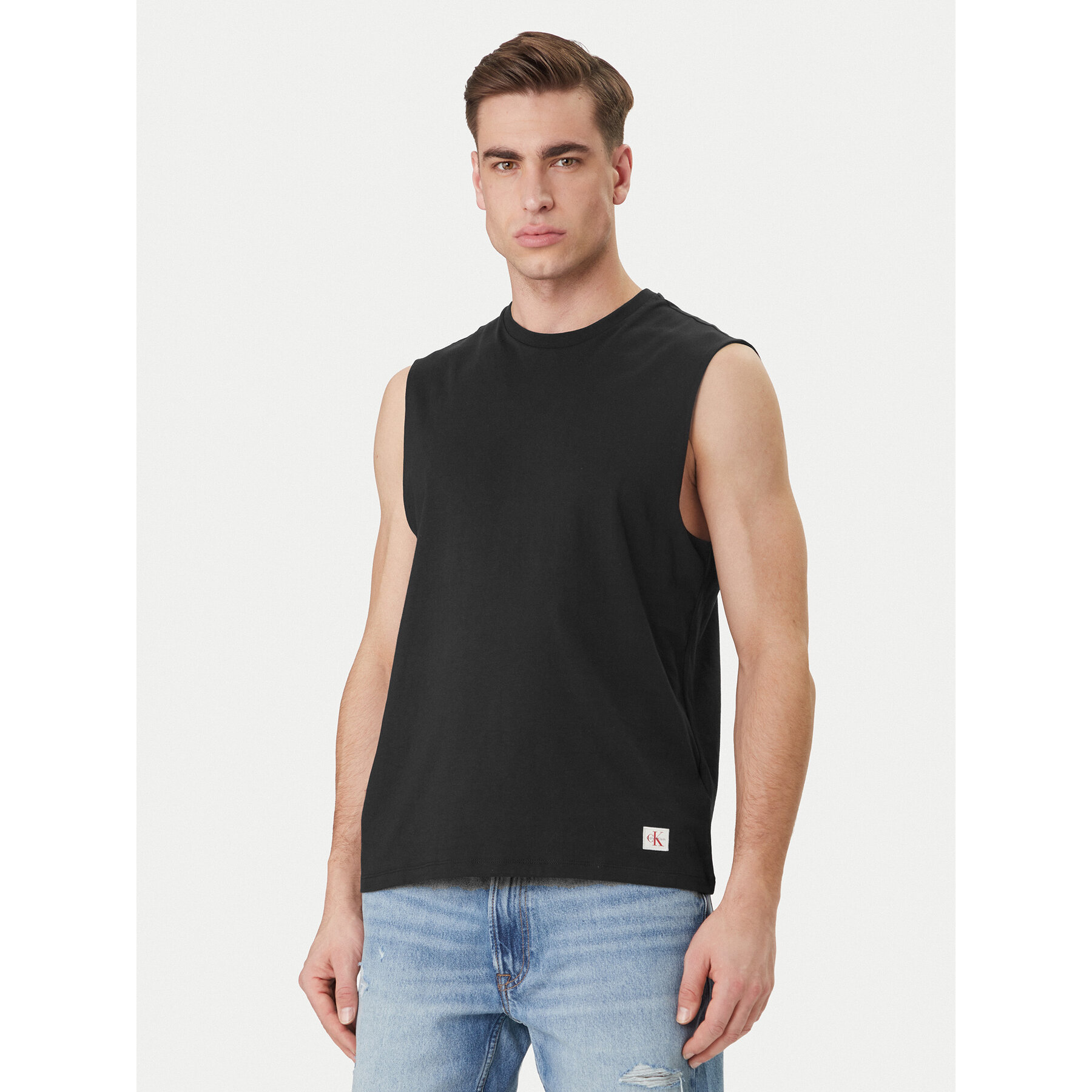 Calvin Klein Jeans Tank top LV04RF273G Czarny Slim Fit