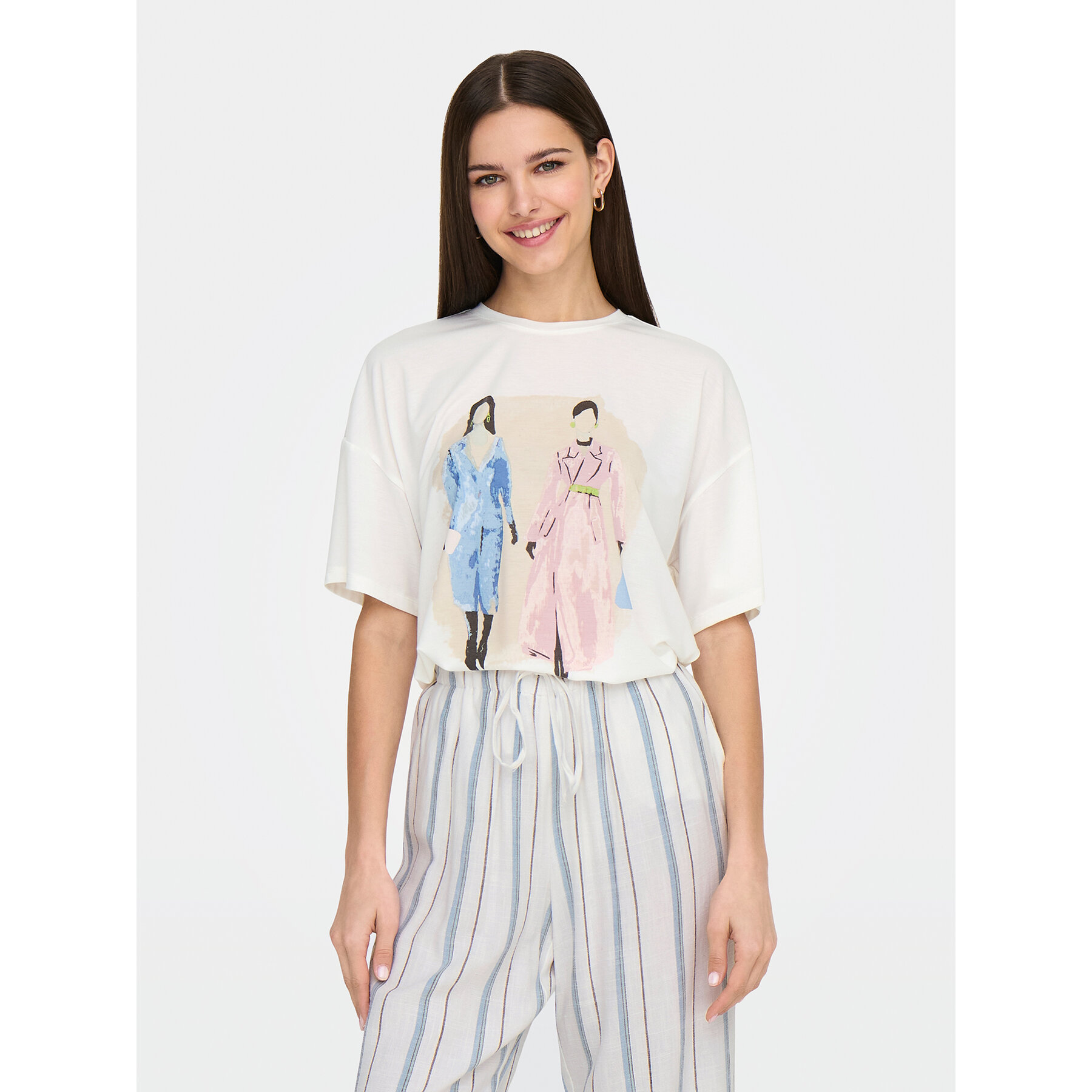 ONLY T-Shirt Melina 15342876 Biały Regular Fit