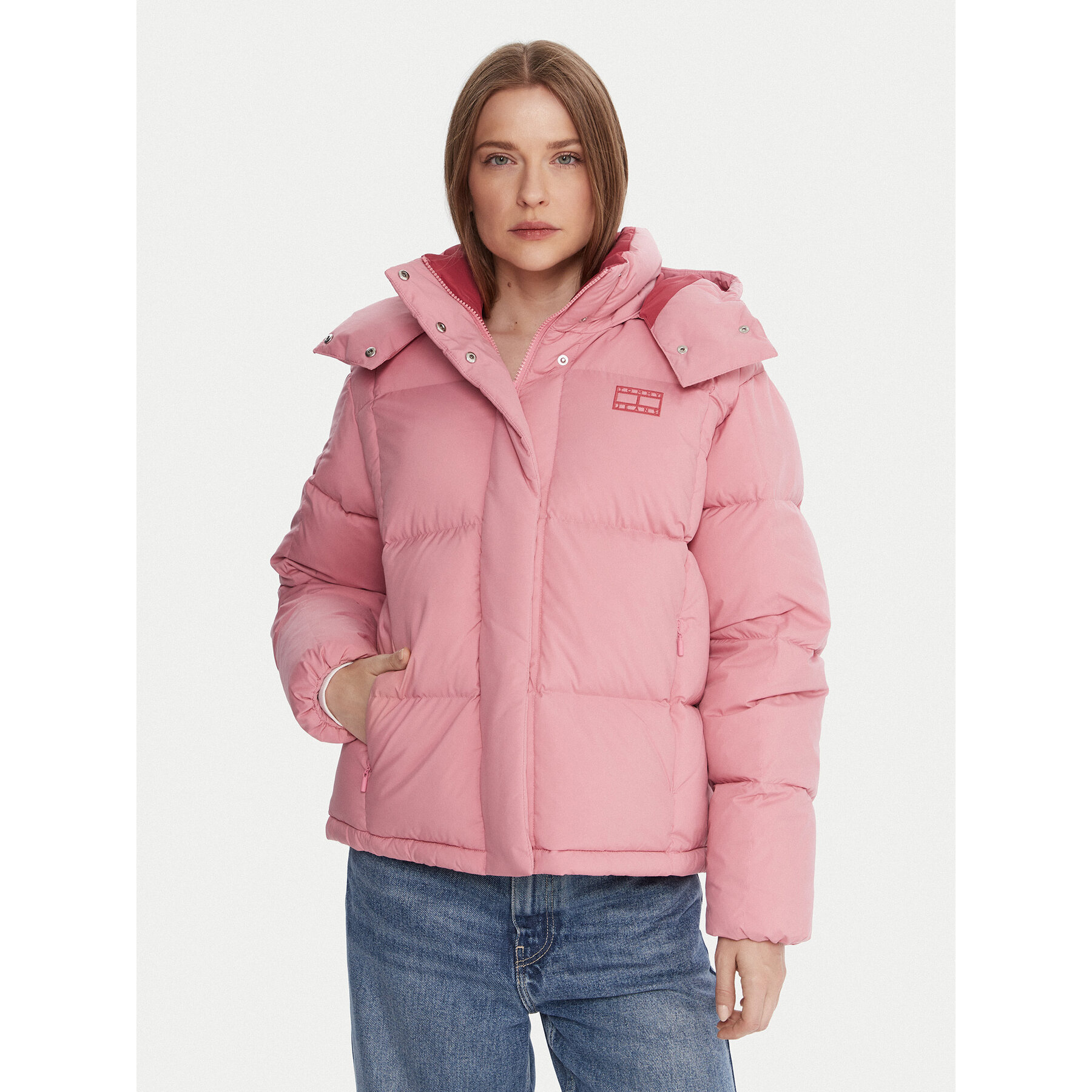 Tommy Jeans Kurtka puchowa Alaska DW0DW21623 Różowy Relaxed Fit