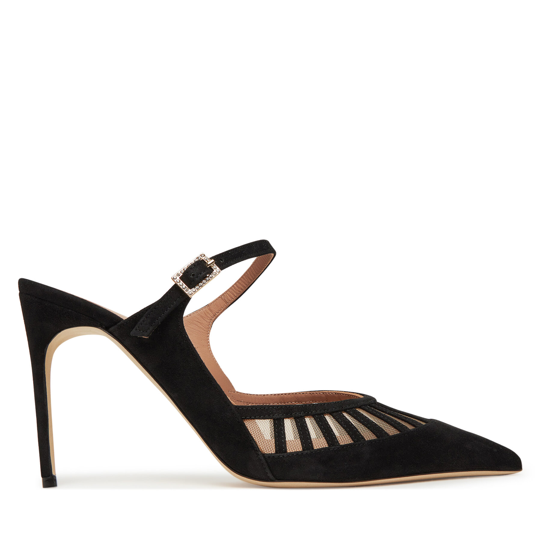 MALONE SOULIERS Klapki Bardot 90-2 Czarny