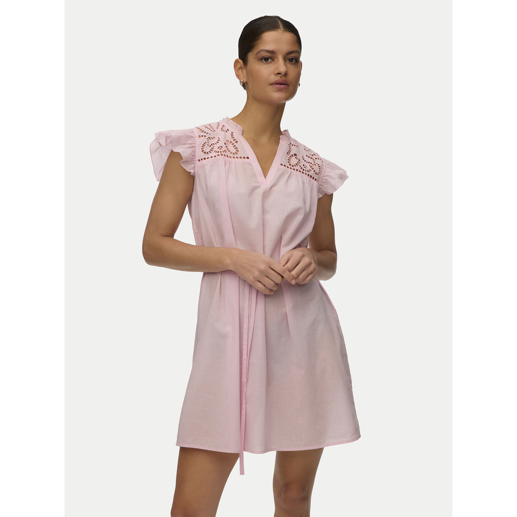 Vero Moda Sukienka letnia Line 10346970 Różowy jasny Oversize