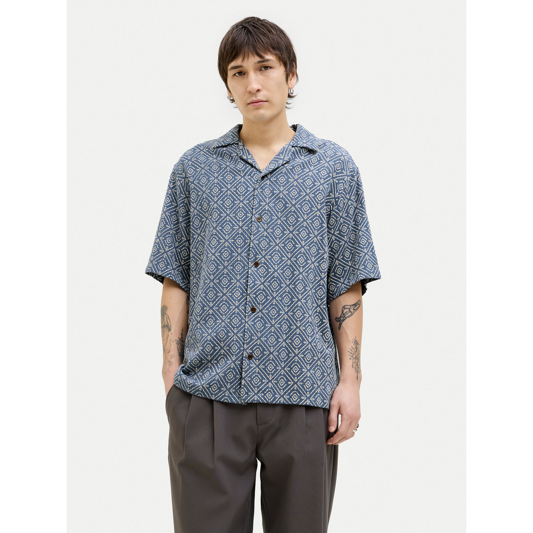 Jack & Jones Koszula Bluvincent 12273289 Niebieski Relaxed Fit