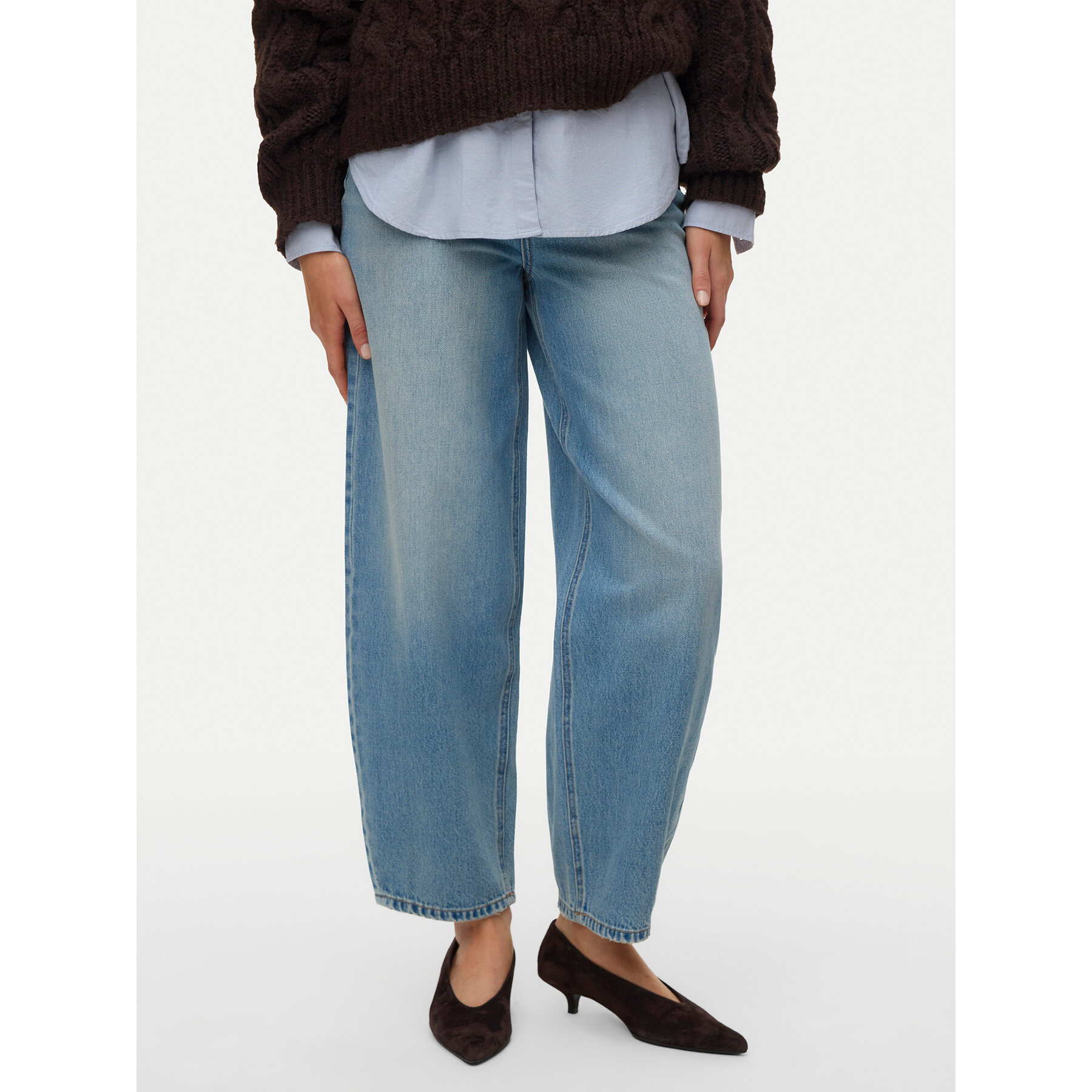 Vero Moda Jeansy Billie 10351773 Niebieski Barrel Fit