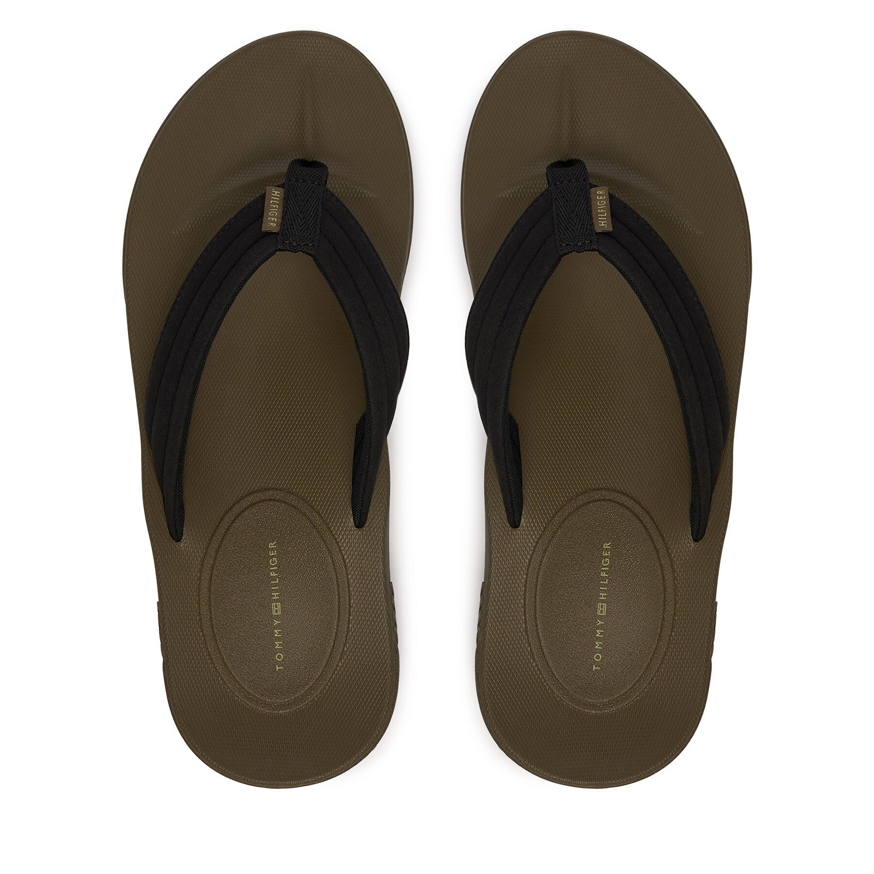 Tommy Hilfiger Japonki Molded Hilfiger Lth Beach Sandal FM0FM05802 Czarny