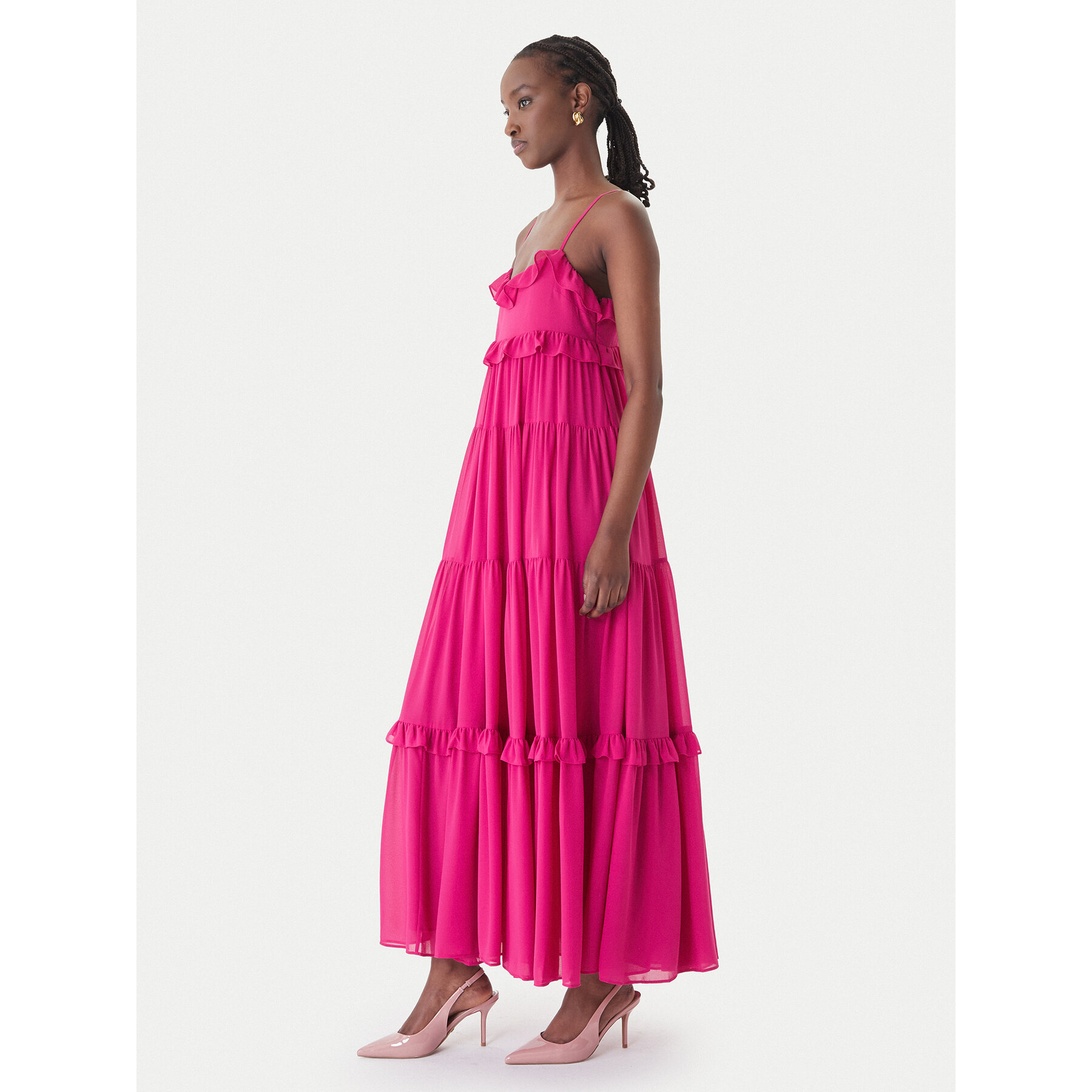 MICHAEL Michael Kors Sukienka letnia MS683E37R3 Różowy Relaxed Fit