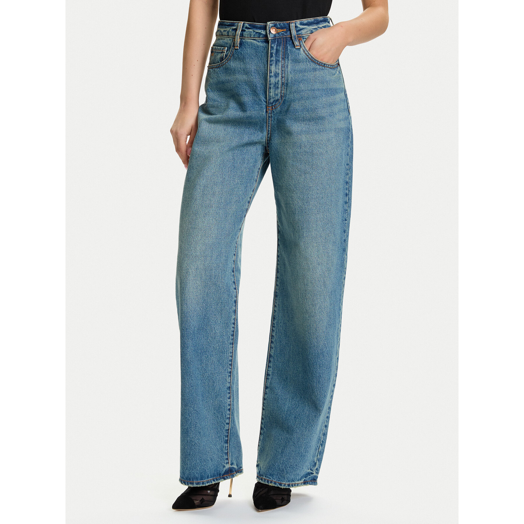 Armani Exchange Jeansy XW000100 AF16091 MB002 Niebieski Relaxed Fit