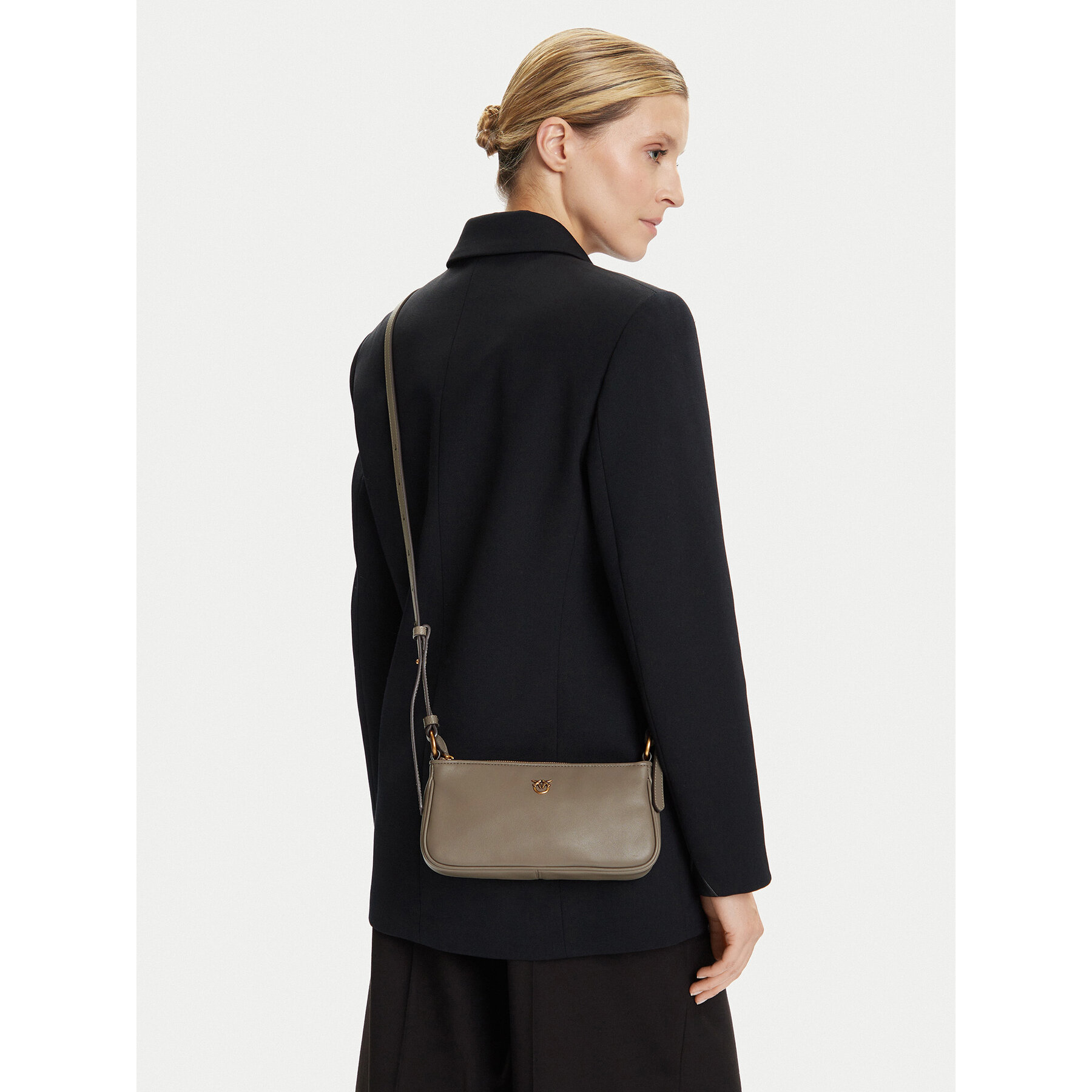PINKO Torebka Half Moon Baguette Mini AI 25-26 PLTT 105069 A0QO Beżowy