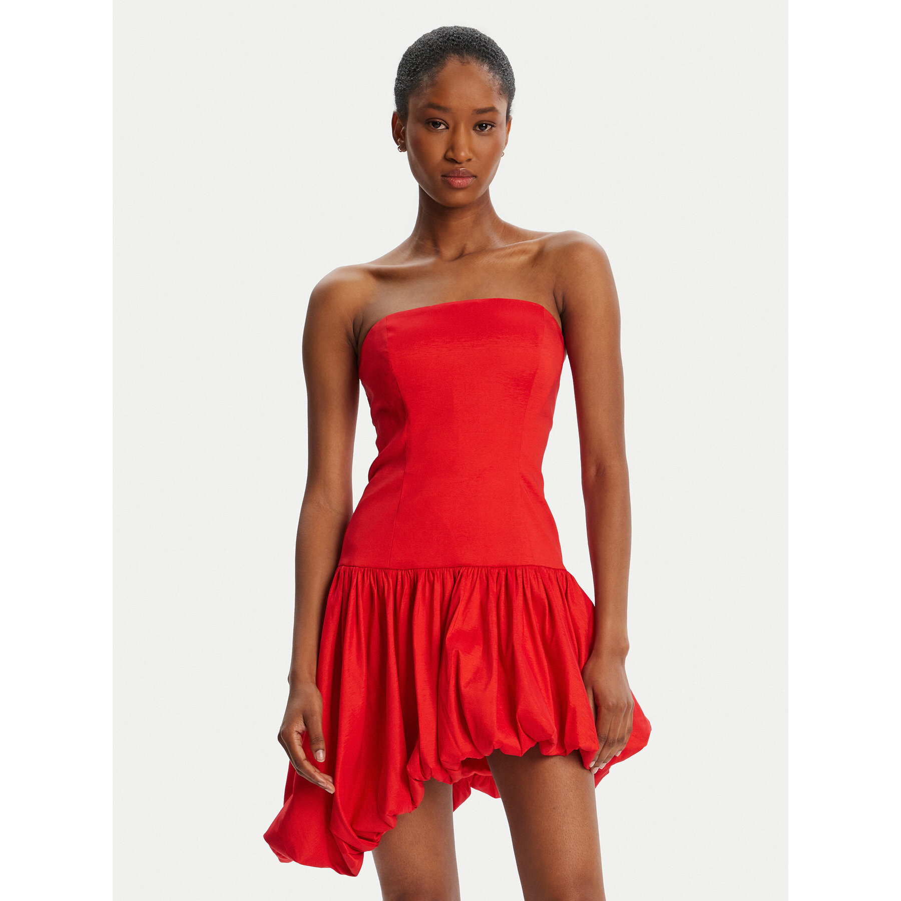 Bardot Sukienka koktajlowa Alyna Straples Mini 59981DB Czerwony Slim Fit