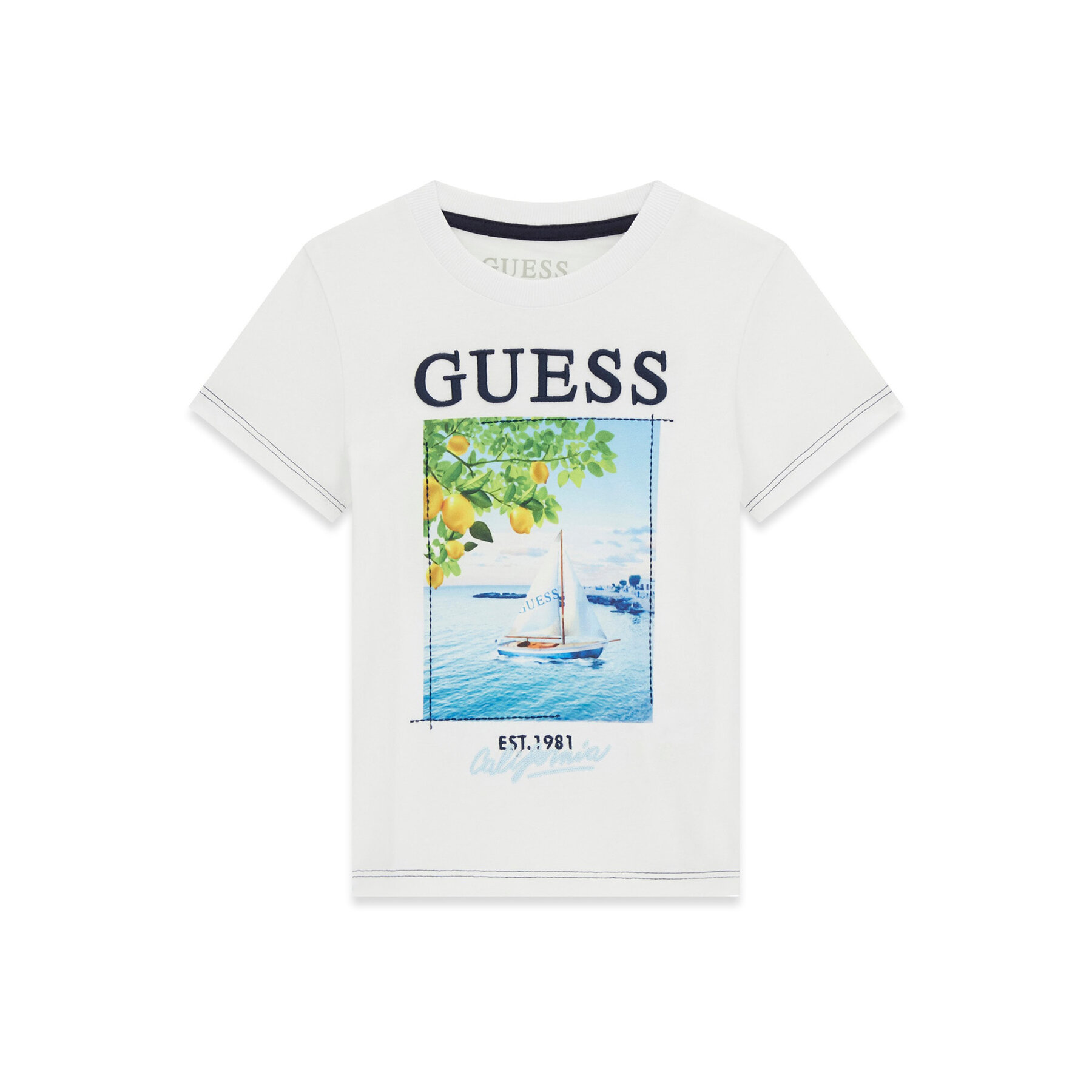 Guess T-Shirt N6GI07 K8HM4 Biały Regular Fit