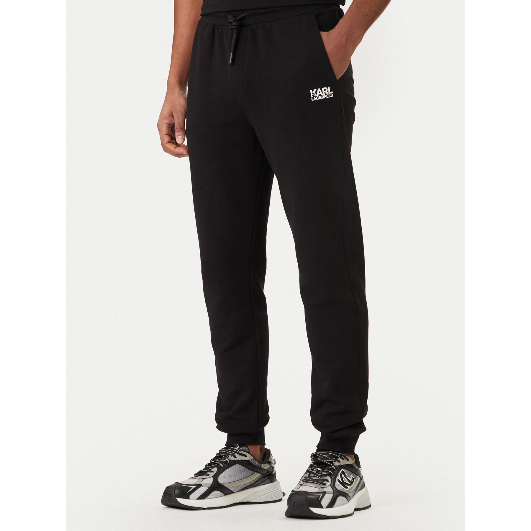 KARL LAGERFELD Spodnie dresowe 705782 562917 Czarny Regular Fit