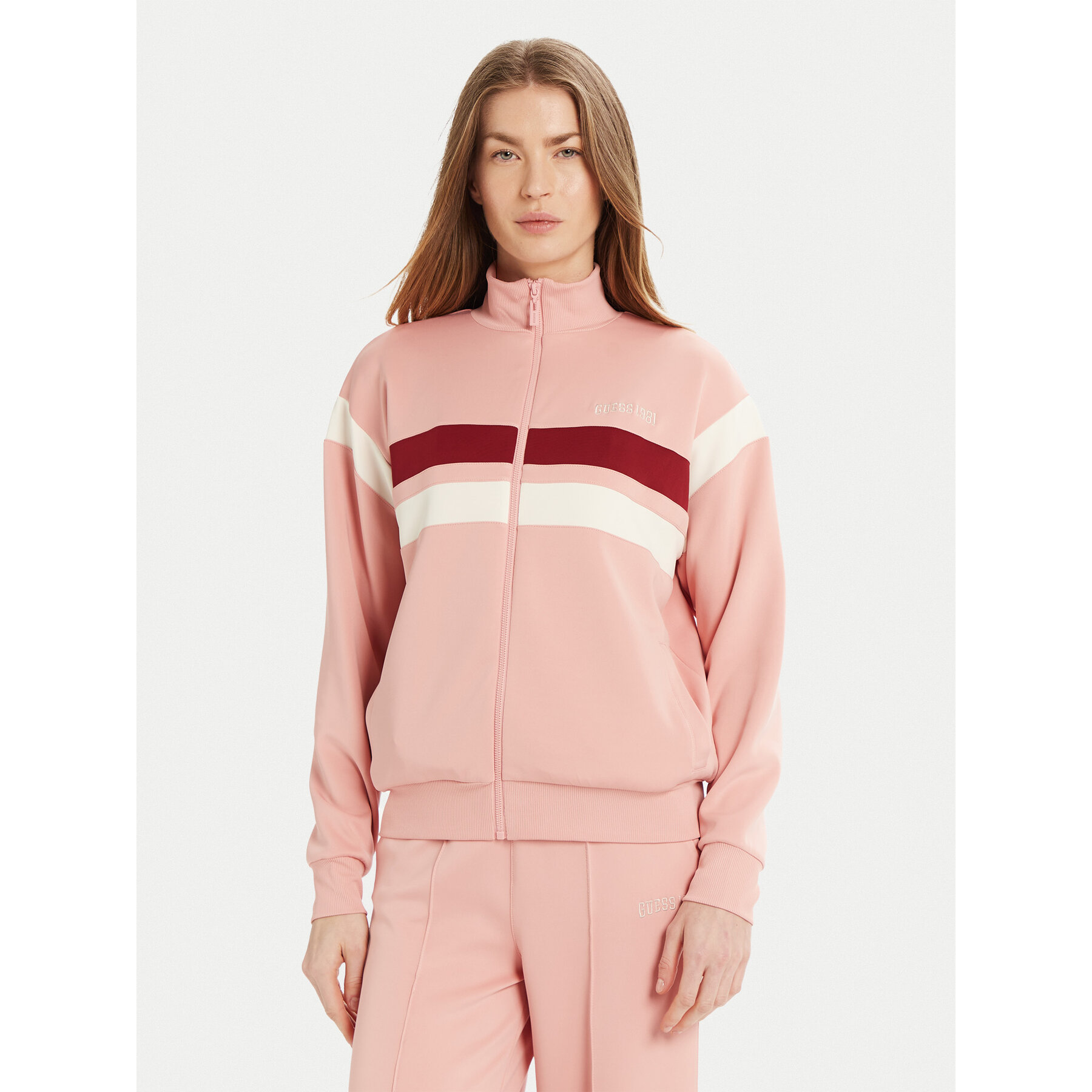 Guess Bluza V5RQ00 KCO72 Różowy Regular Fit