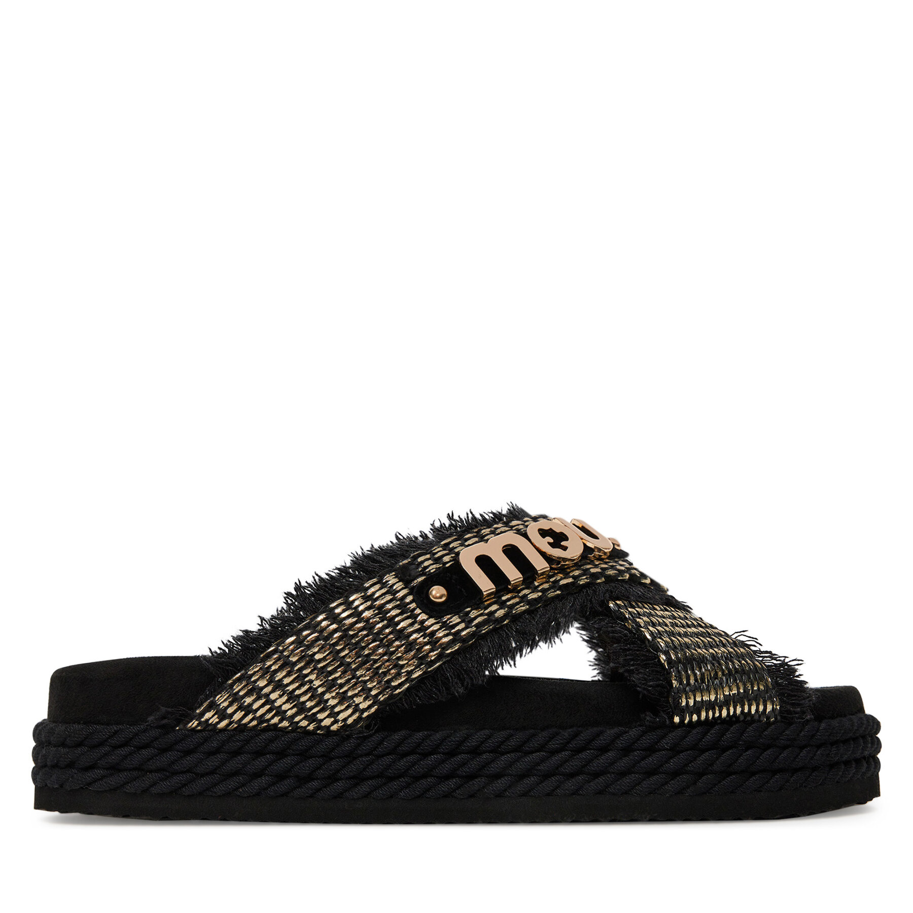 Mou Klapki Criss-cross MU.SW451009K Czarny