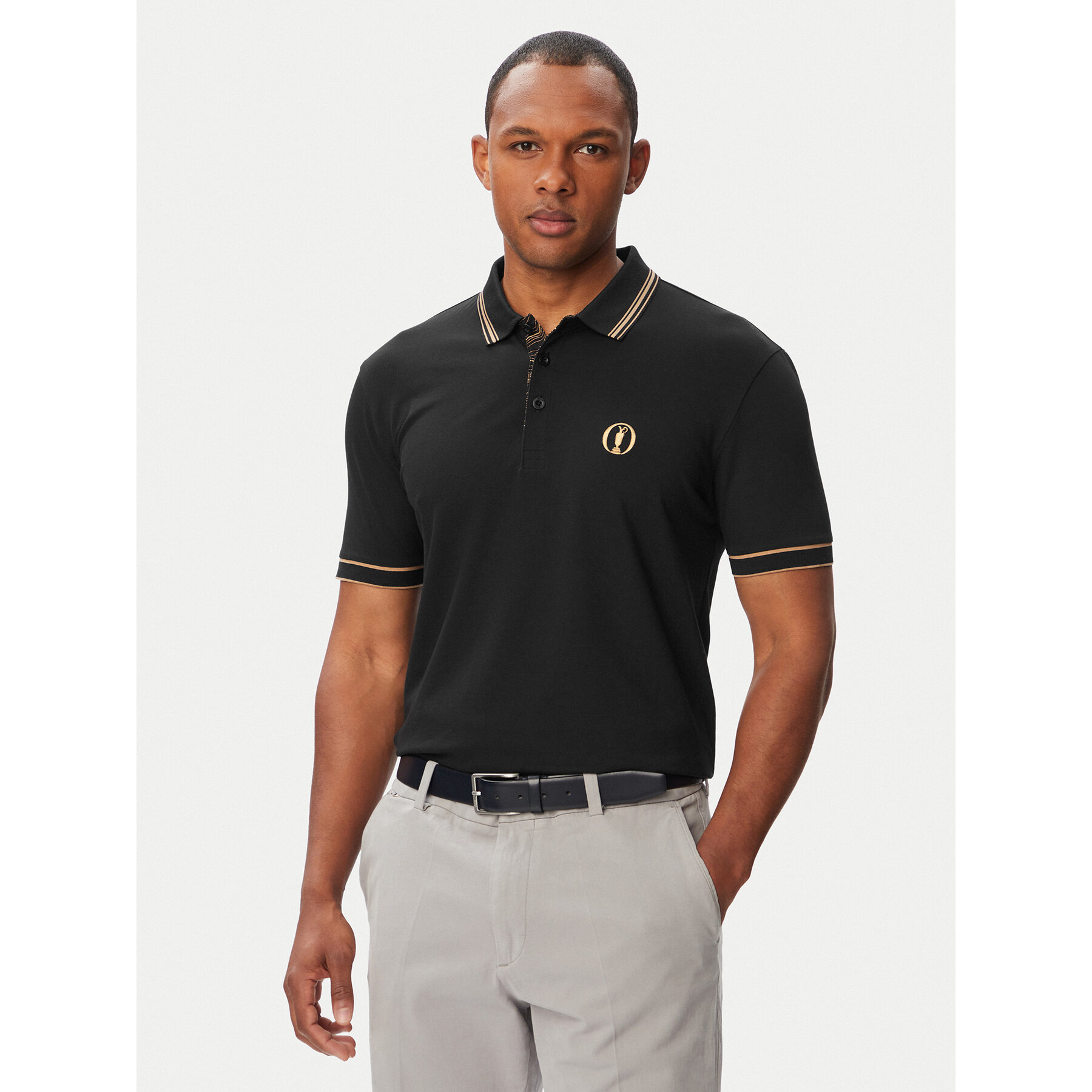 BOSS Polo Paddy_The_Open-26 50566997 Czarny Regular Fit