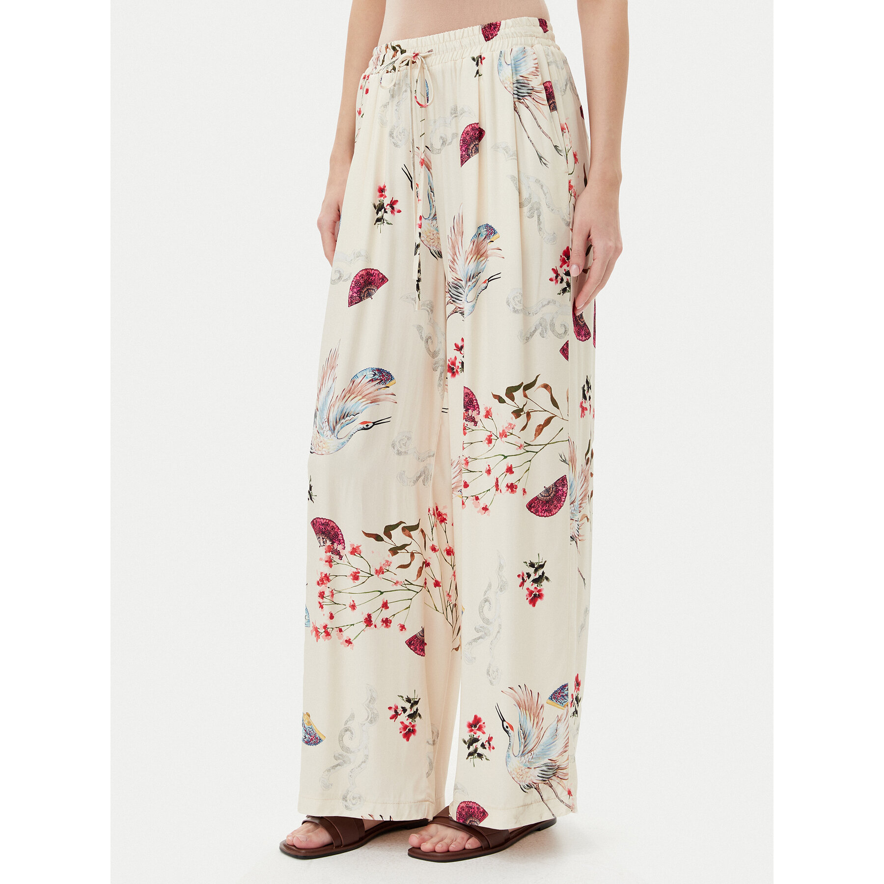 ViCOLO Spodnie materiałowe TD0814 Beżowy Relaxed Fit