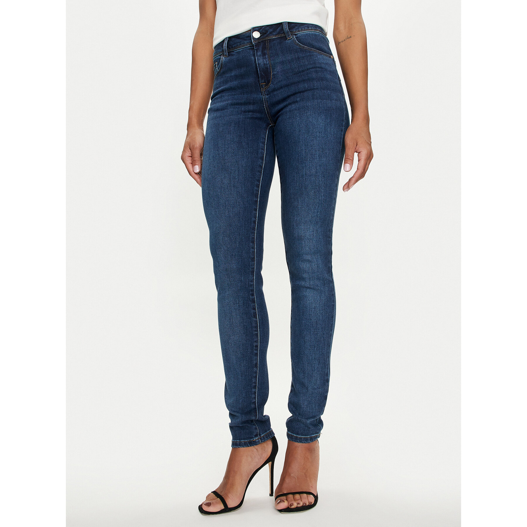 Morgan Jeansy 201-POM.P Granatowy Slim Fit
