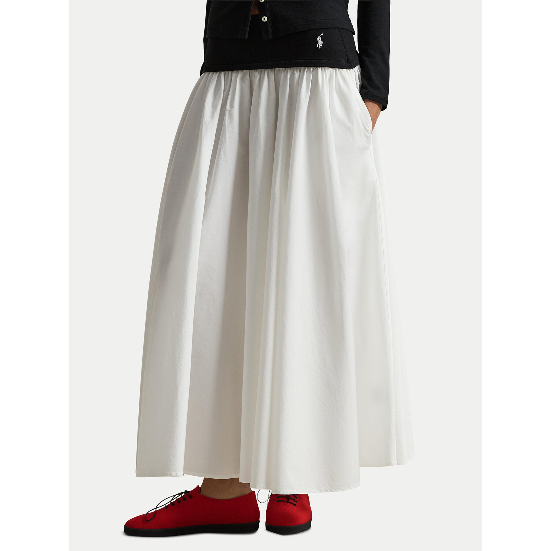 Polo Ralph Lauren Spódnica trapezowa 211A96329002 Biały Regular Fit