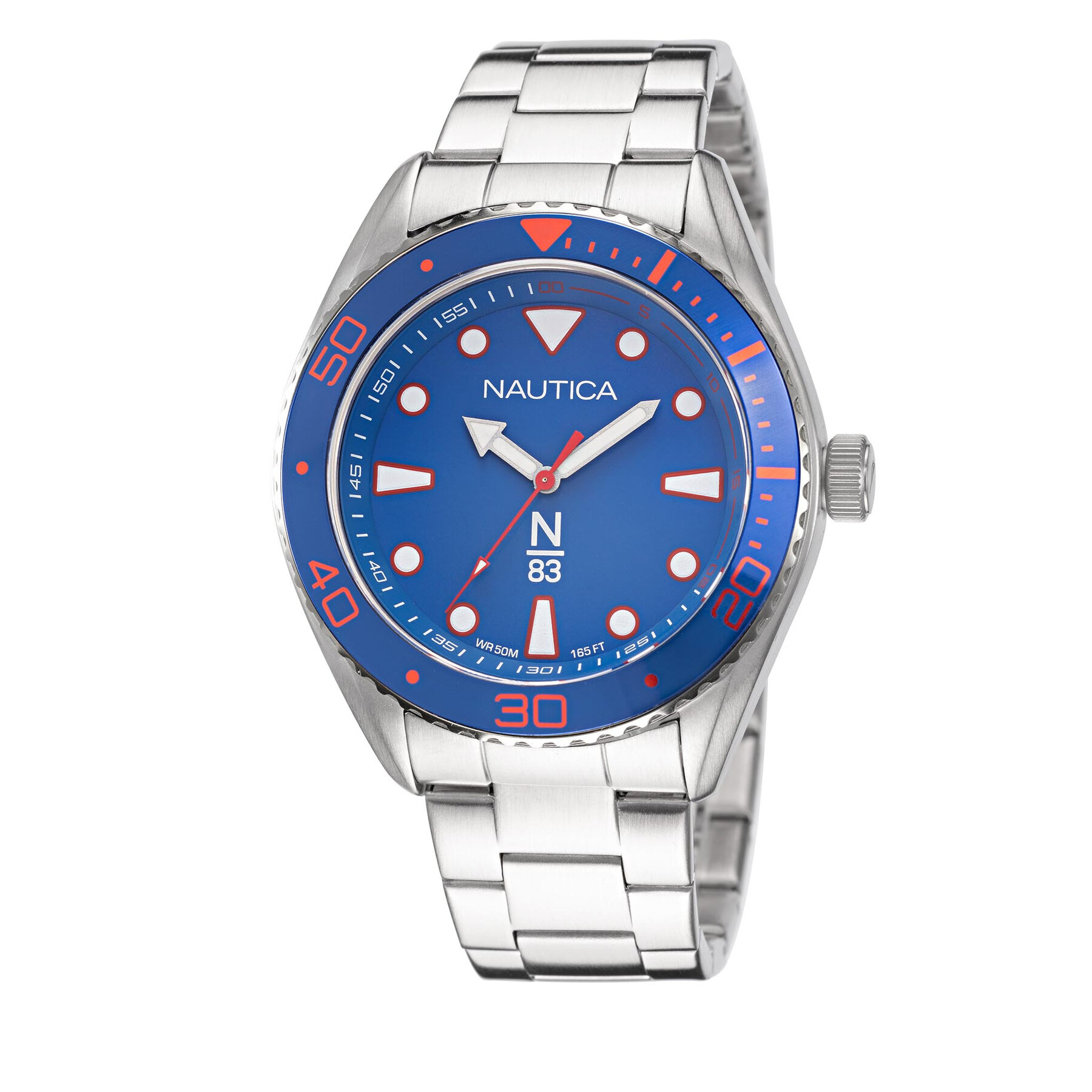 Nautica Zegarek NAPFWS221 Srebrny