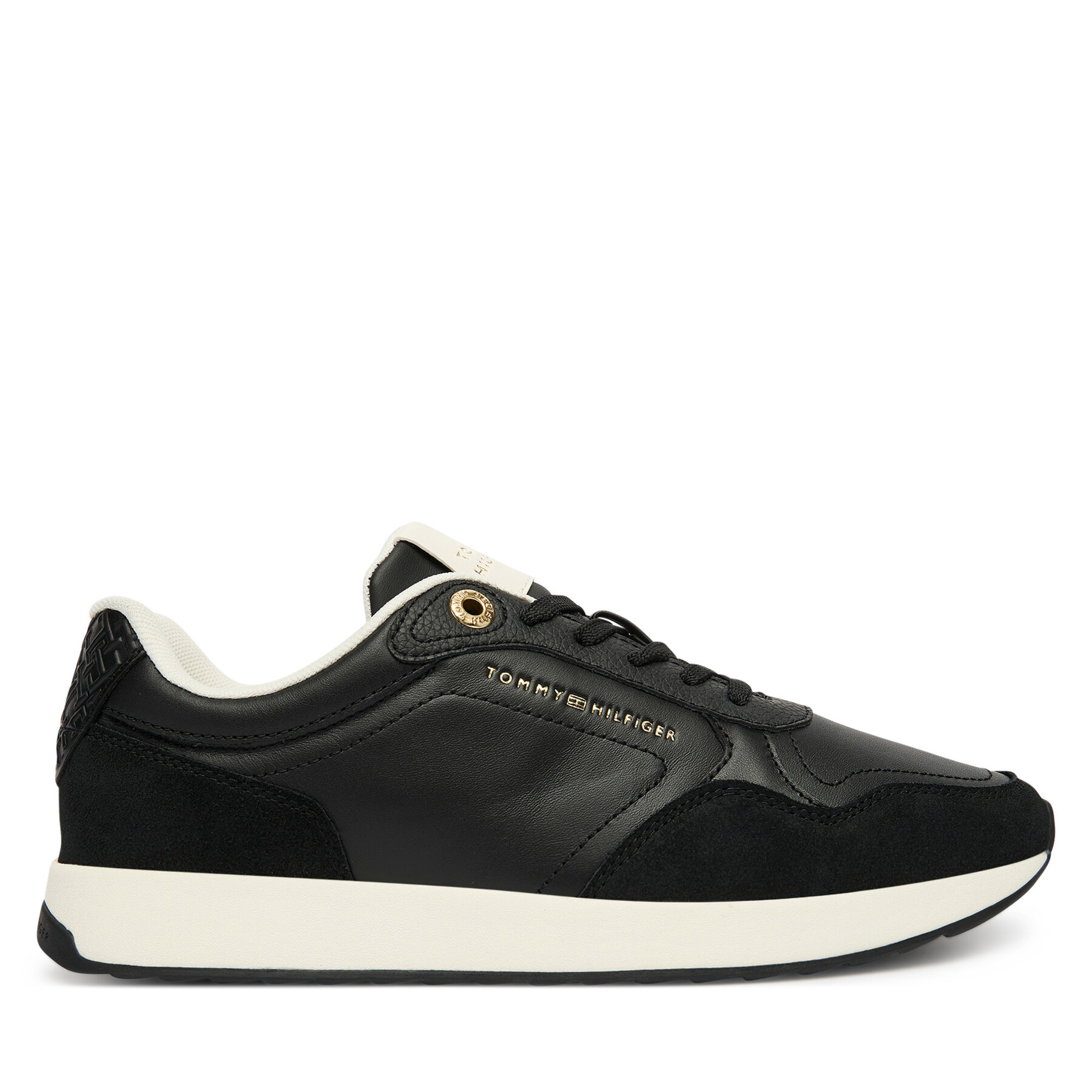 Tommy Hilfiger Sneakersy Monogram Mix Material Runner FW0FW09267 Czarny