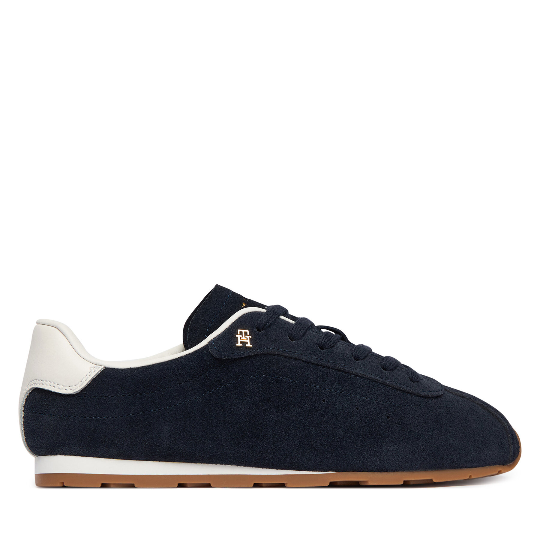 Tommy Hilfiger Sneakersy Th Bella Low Runner Suede FW0FW09189 Granatowy