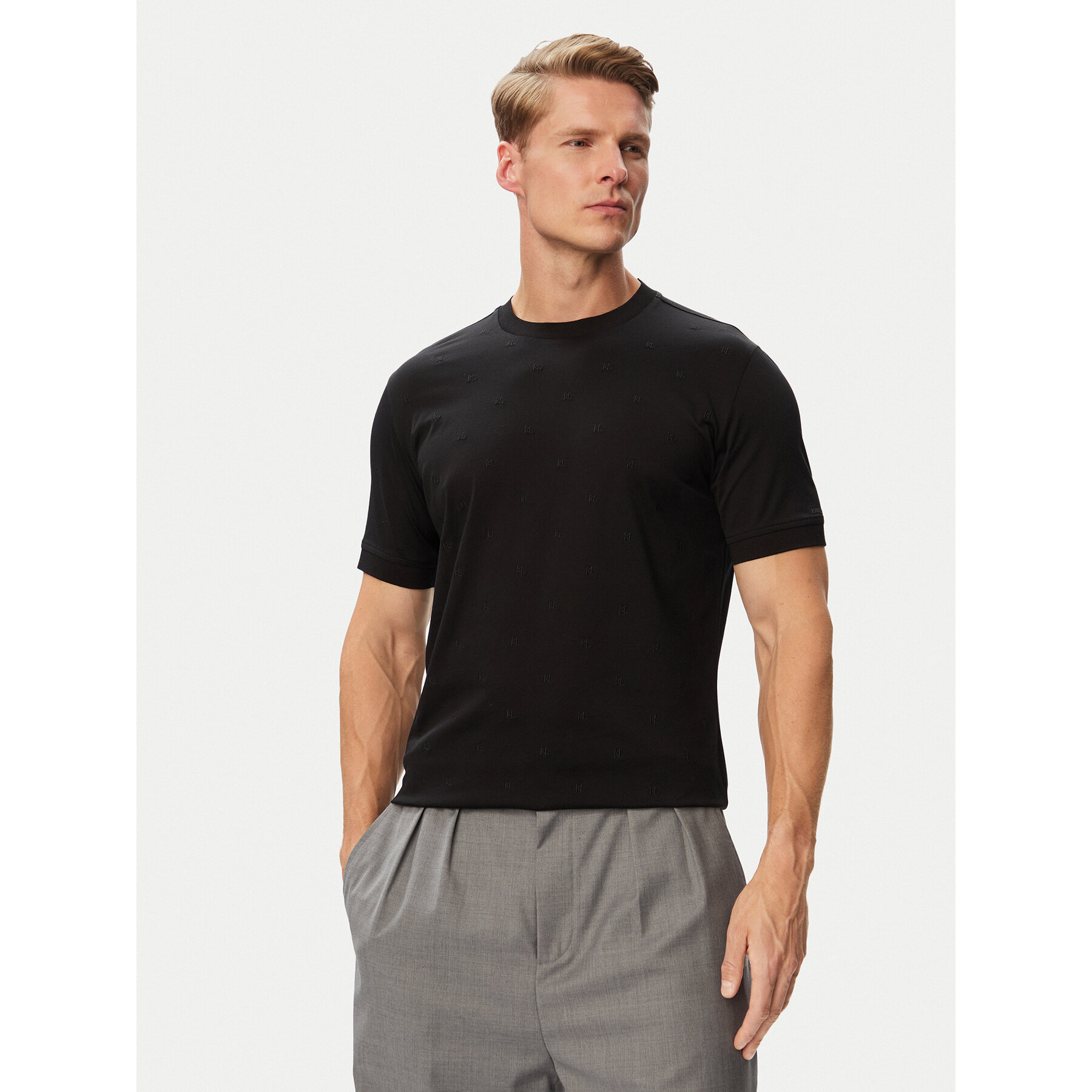 KARL LAGERFELD T-Shirt 755001 563200 Czarny Regular Fit