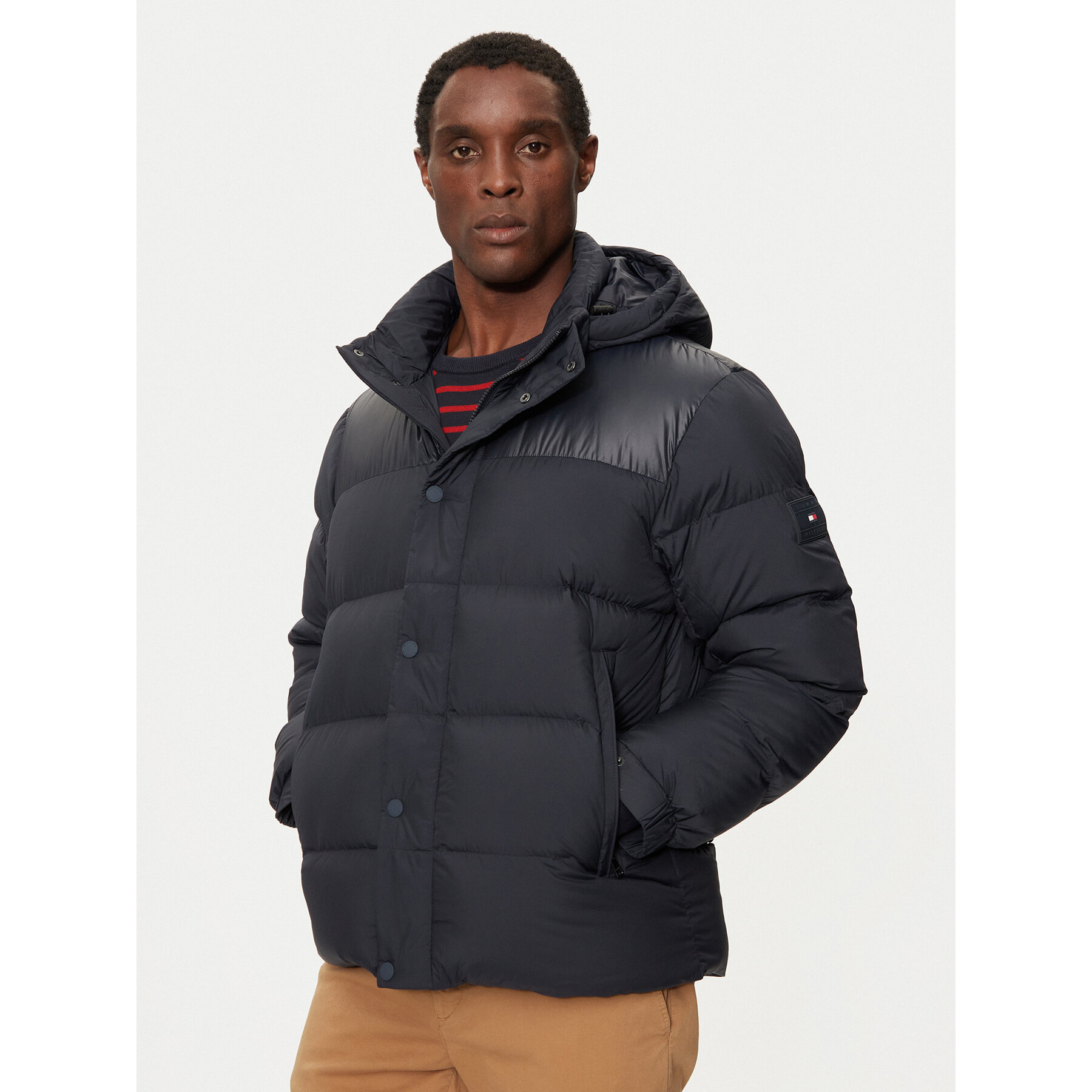 Tommy Hilfiger Kurtka puchowa MW0MW36569 Granatowy Regular Fit