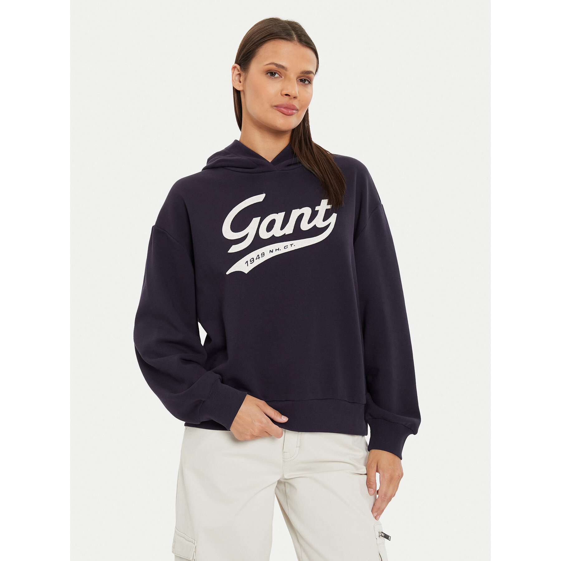 Gant Bluza 4200489 Granatowy Loose Fit
