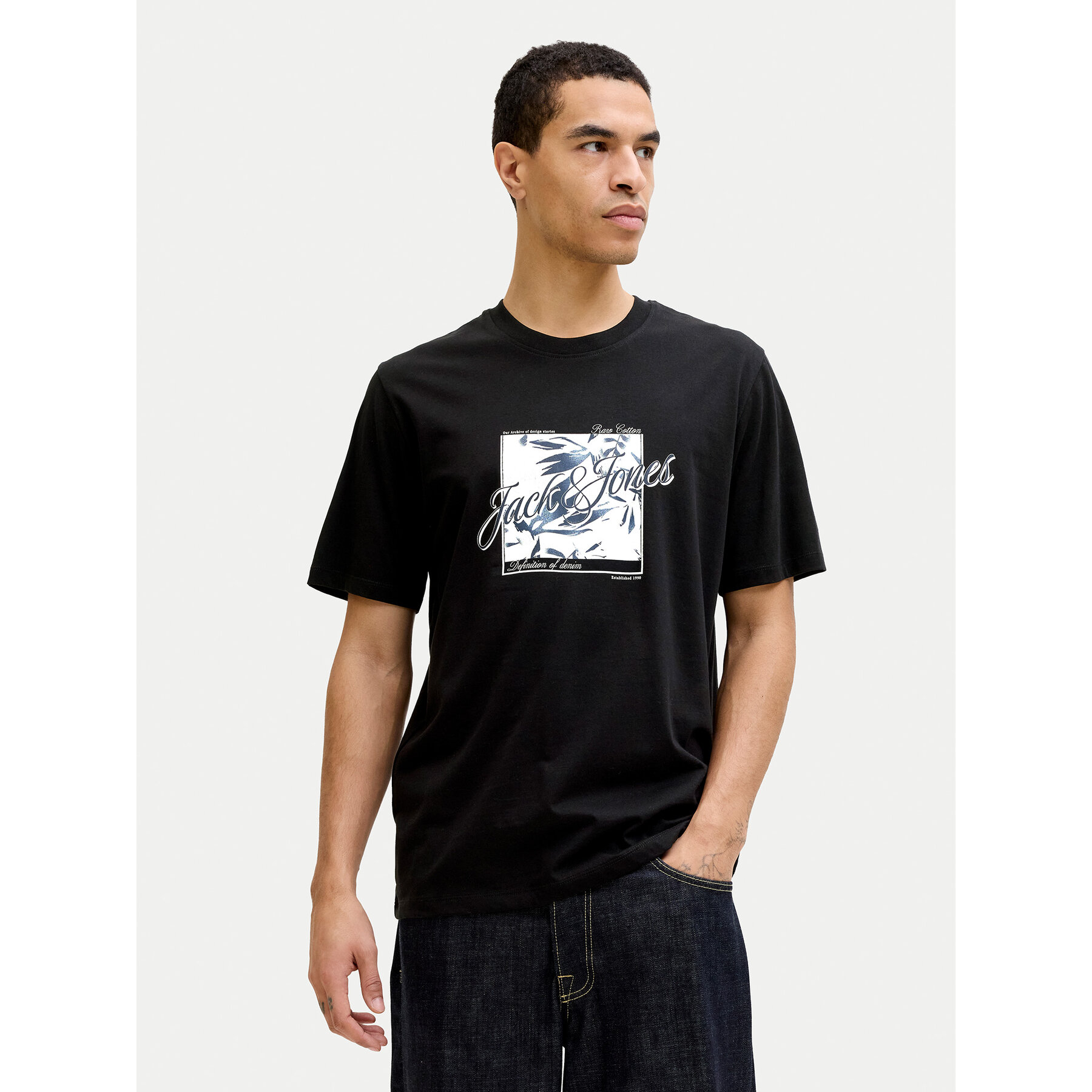 Jack & Jones T-Shirt Honolulu 12288088 Czarny Regular Fit