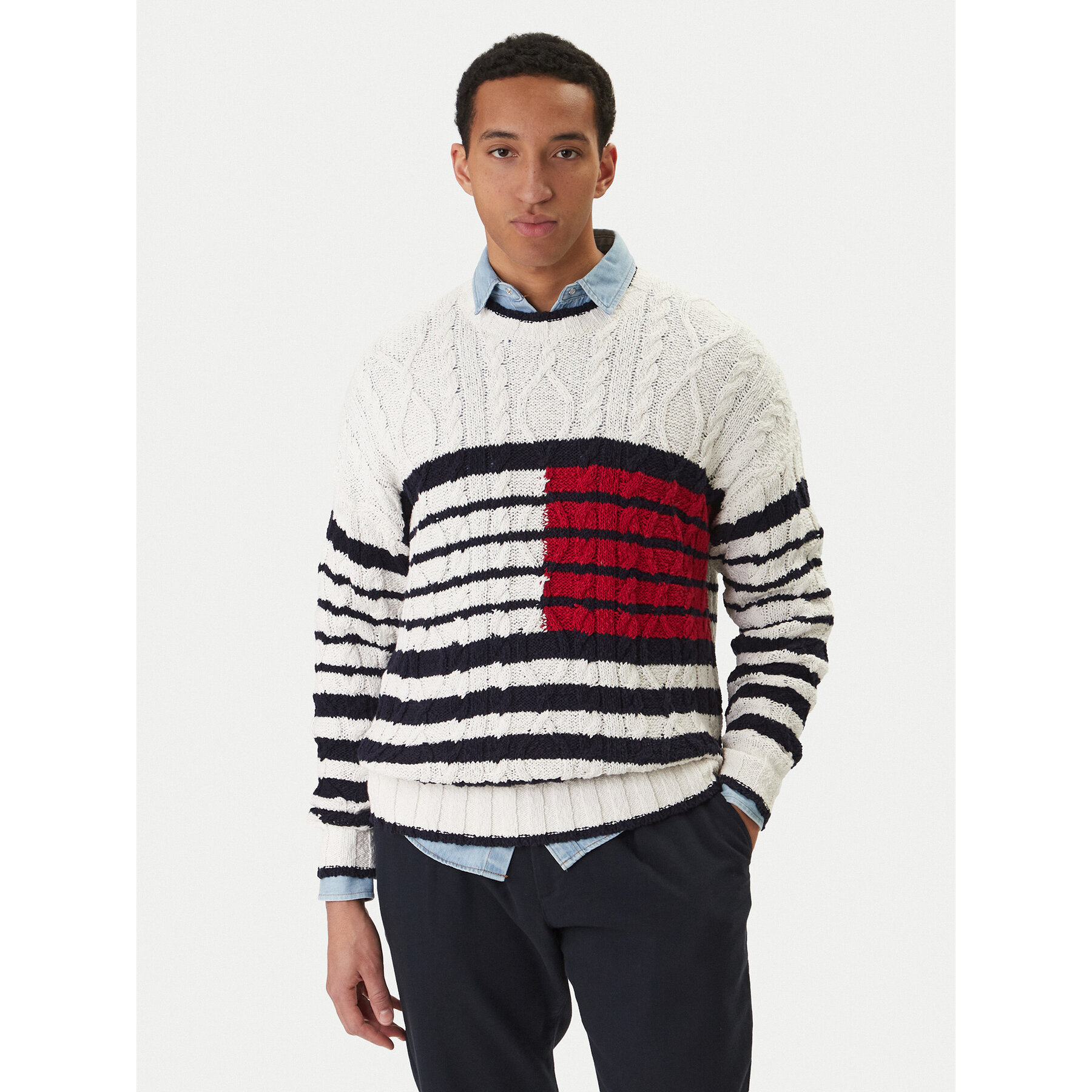 Tommy Hilfiger Sweter MW0MW42782 Écru