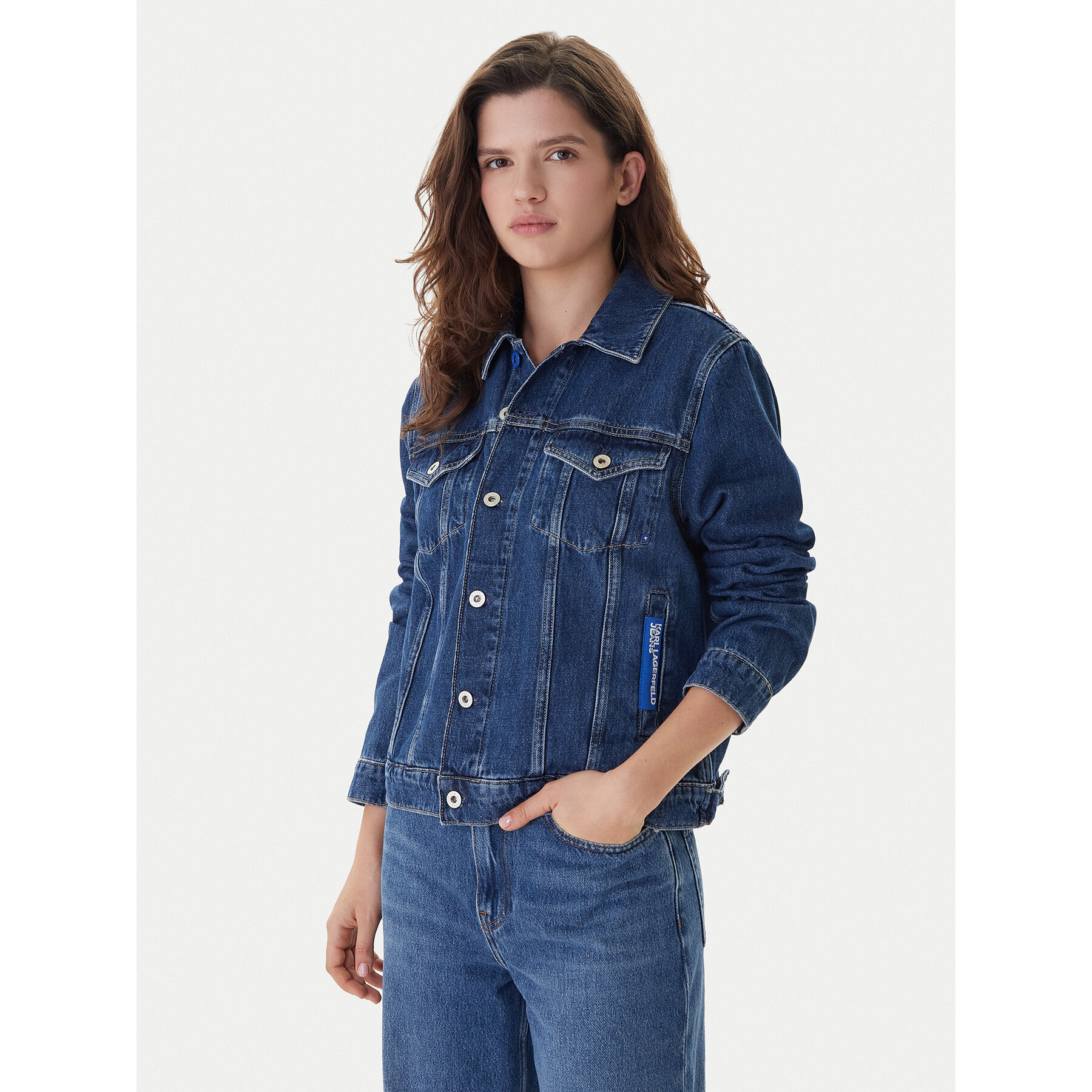 Karl Lagerfeld Jeans Kurtka jeansowa A1W14002 Niebieski Regular Fit