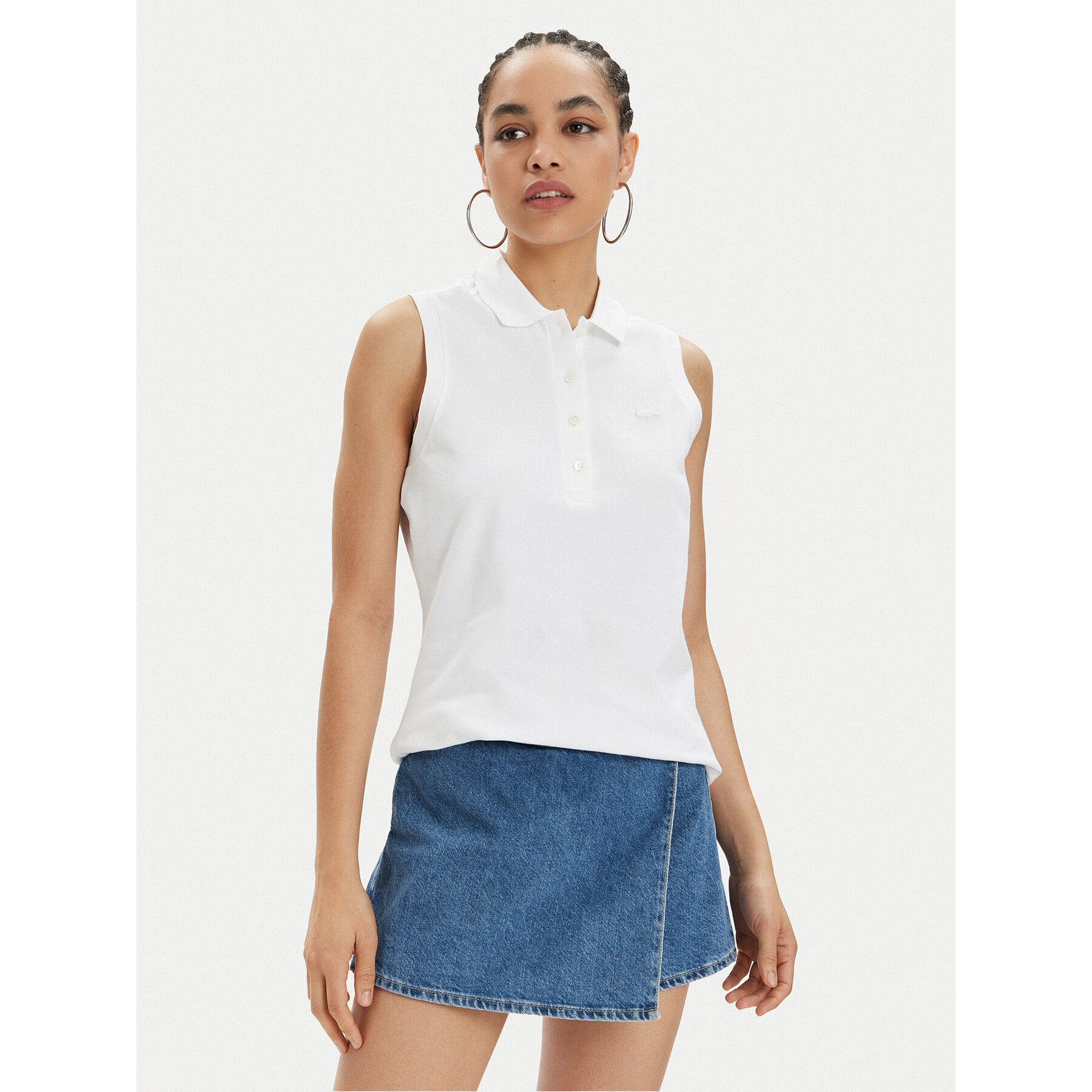 Lacoste Polo PF5445 Biały Slim Fit