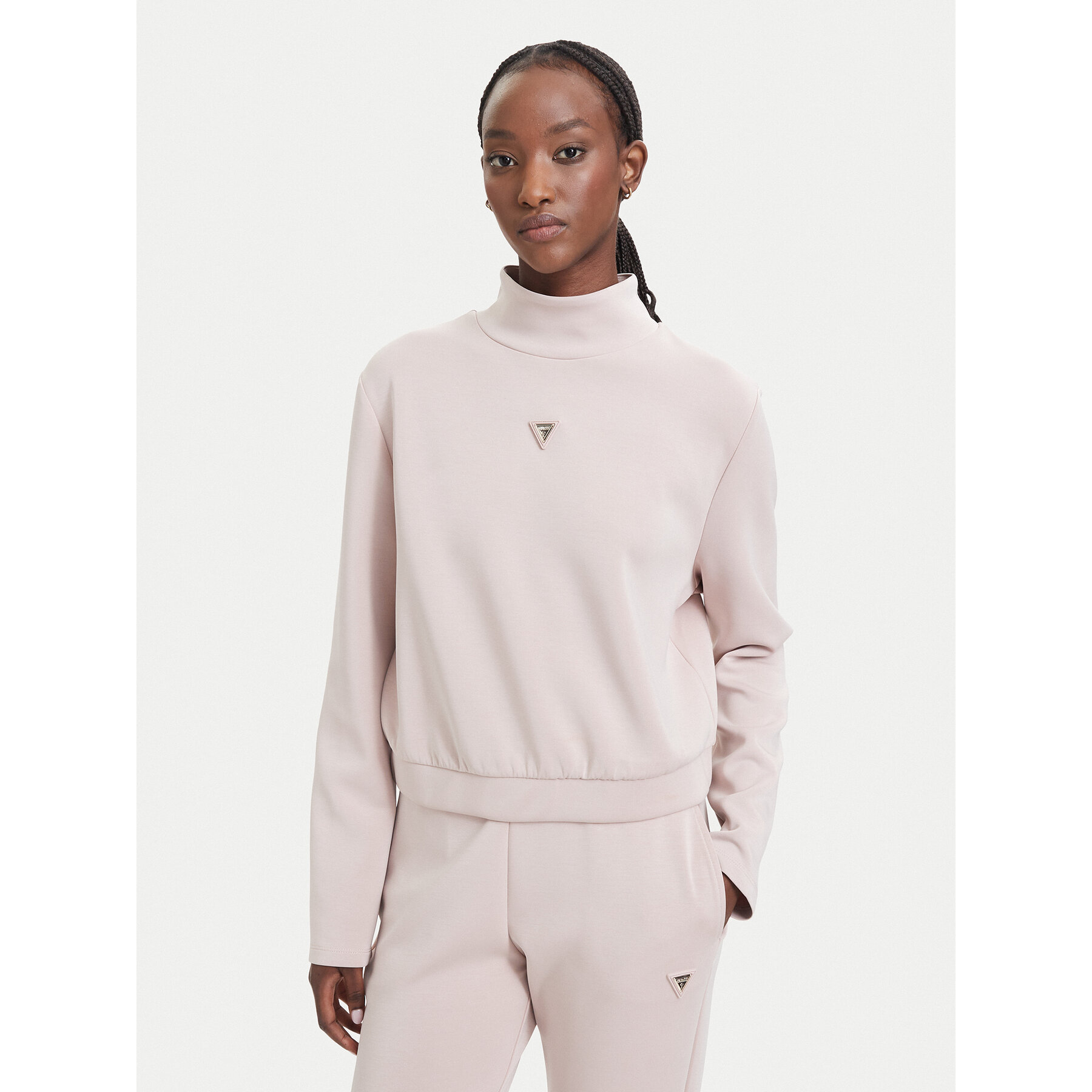 Guess Bluza V4YQ05 KCAY2 Różowy jasny Regular Fit
