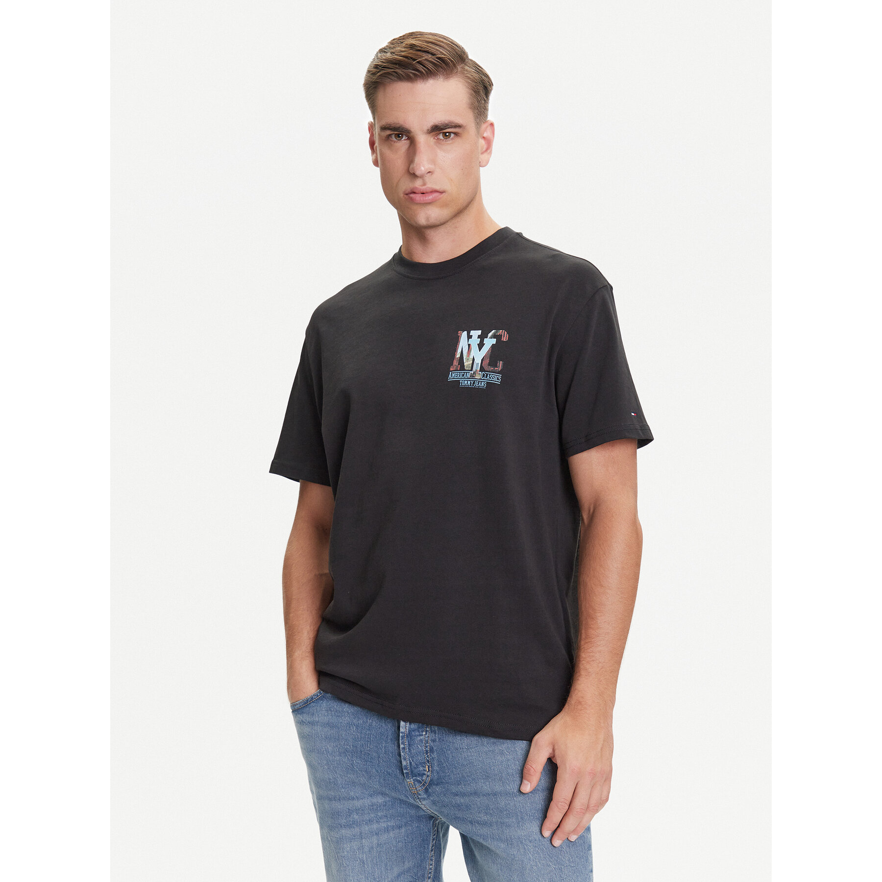 Tommy Jeans T-Shirt Novelty DM0DM21831 Szary Relaxed Fit