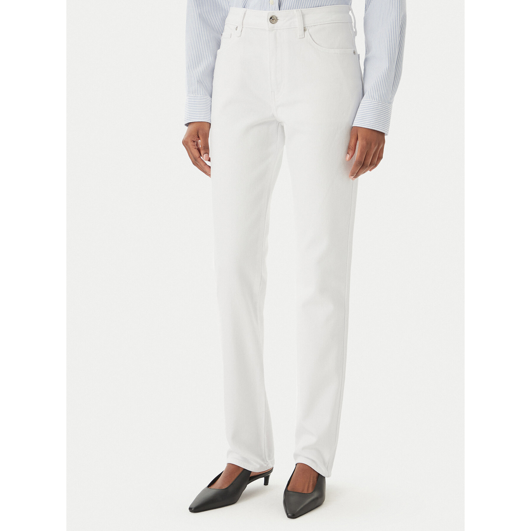 Tommy Hilfiger Jeansy WW0WW48579 Biały Slim Fit
