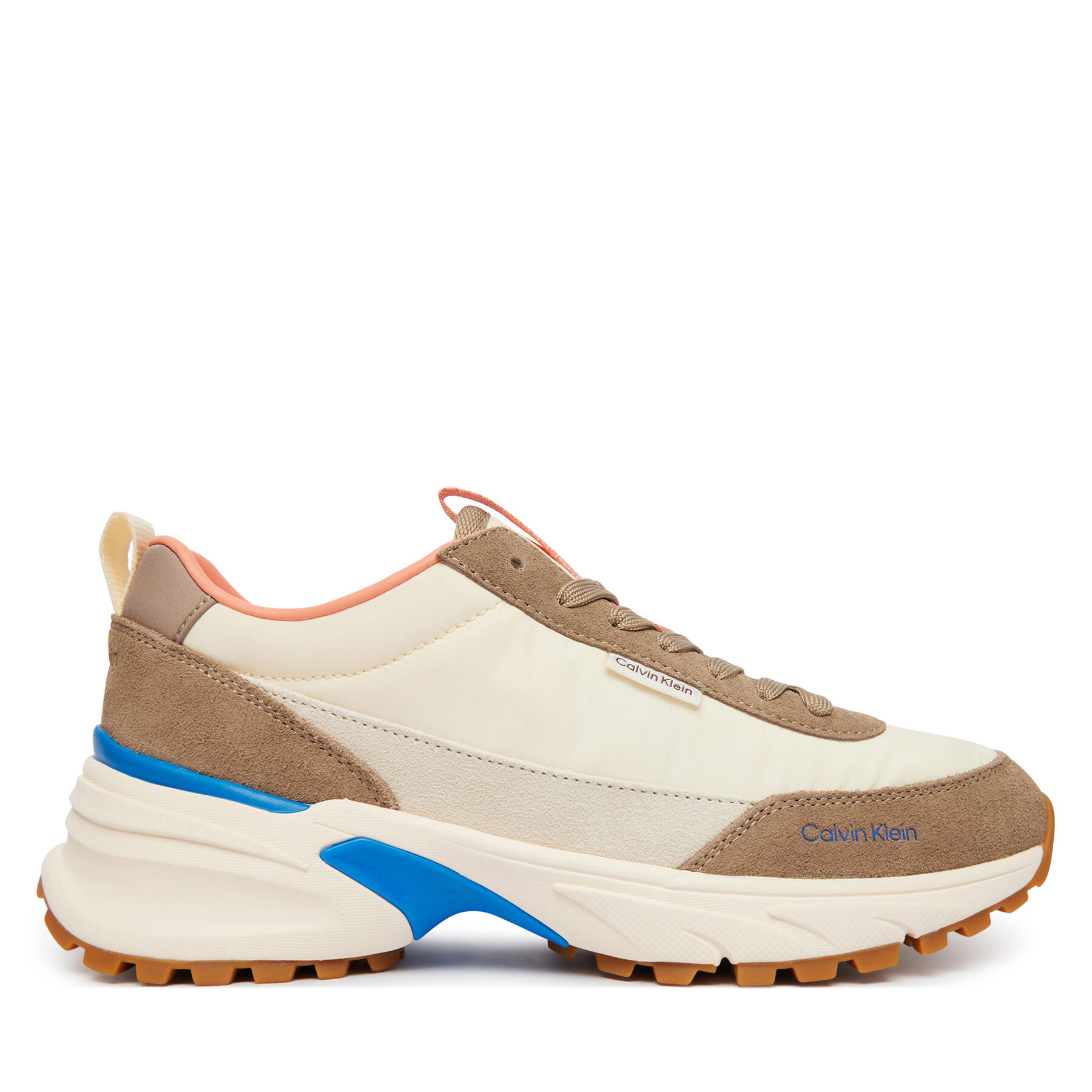 Calvin Klein Sneakersy Hike Runner Nylon Mix HW0HW03279 Brązowy
