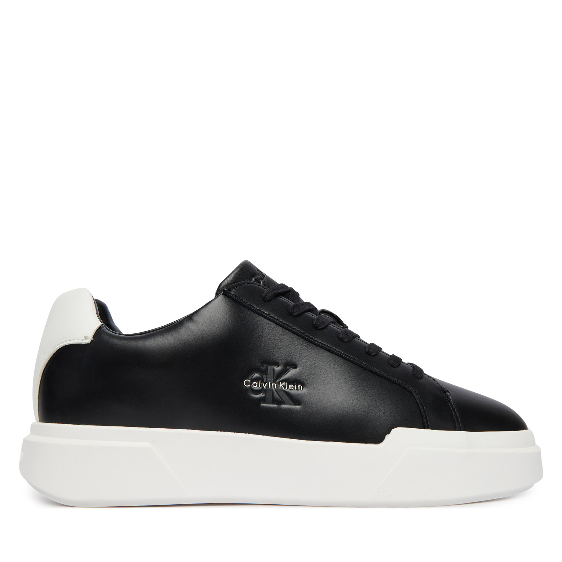 Calvin Klein Sneakersy Chunky Cupsole Laceup Lth YM0YM01344 Czarny