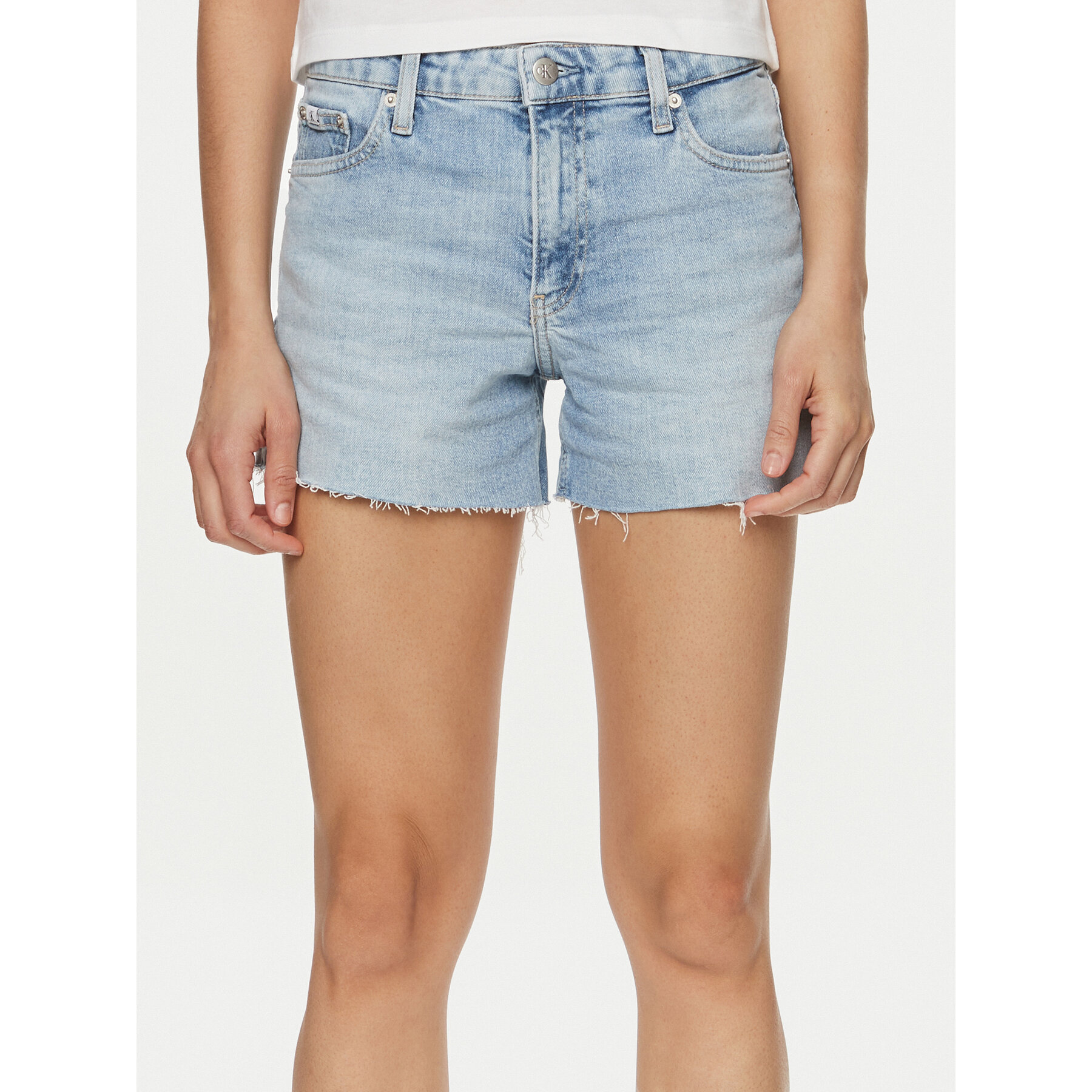 Calvin Klein Jeans Szorty jeansowe J20J222809 Niebieski Regular Fit