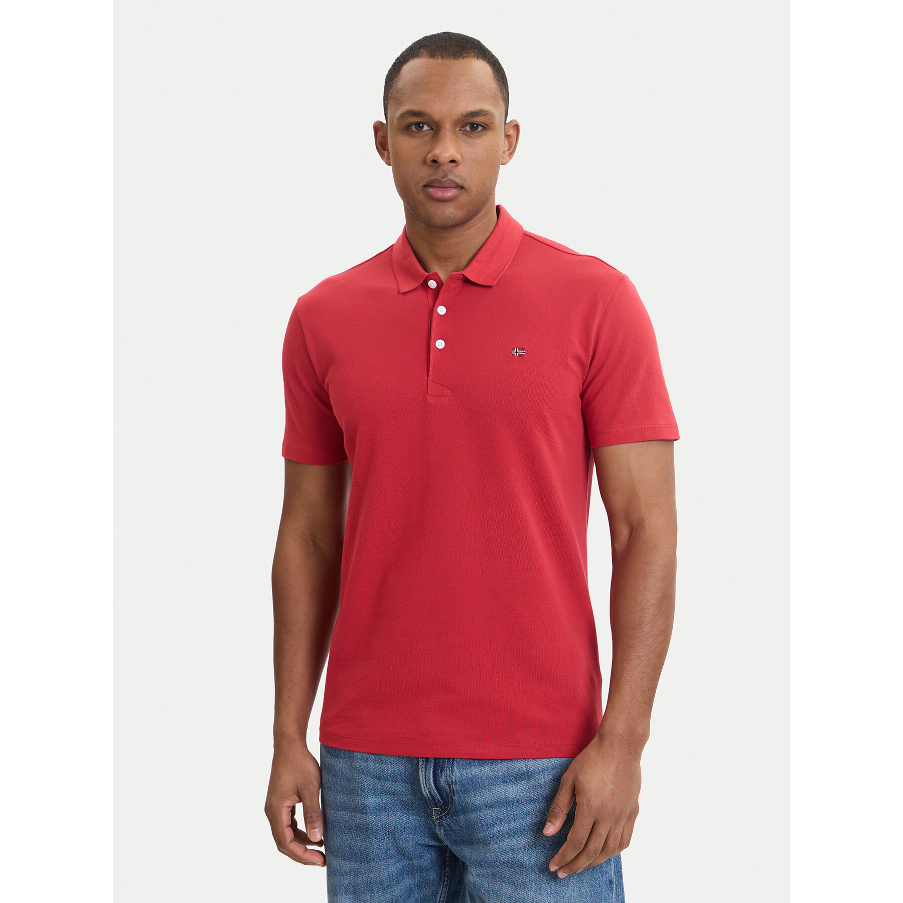 Napapijri Polo Ealis NP0A4H8B Czerwony Regular Fit