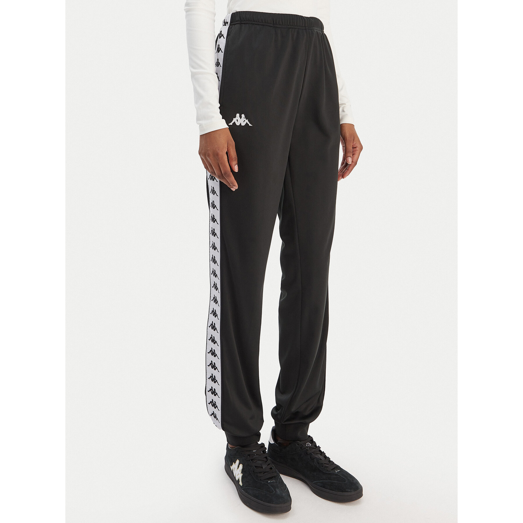 Kappa Spodnie dresowe Banda Wrastoria 303R5K0 Czarny Slim Fit