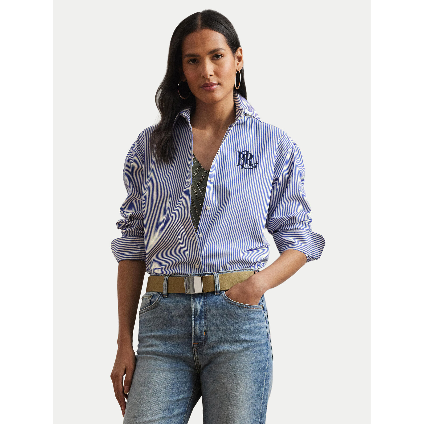 LAUREN RALPH LAUREN Koszula 200932539001 Niebieski Relaxed Fit