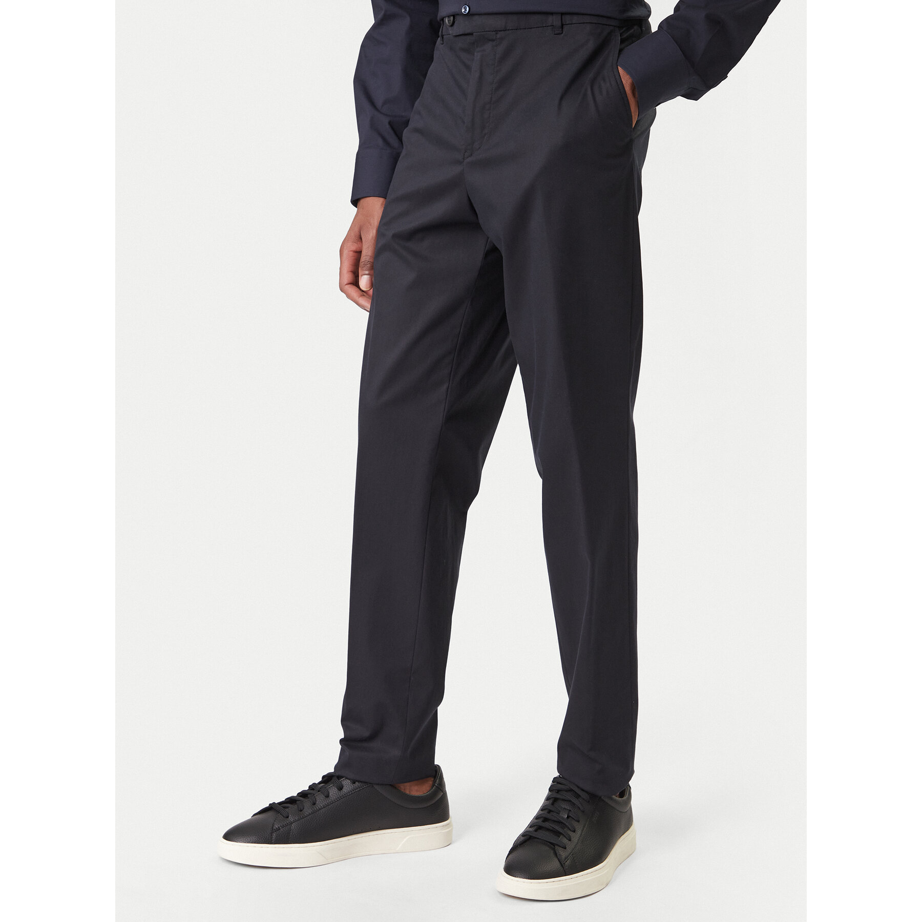 BOSS Spodnie materiałowe C-Perin 50555842 Granatowy Slim Fit