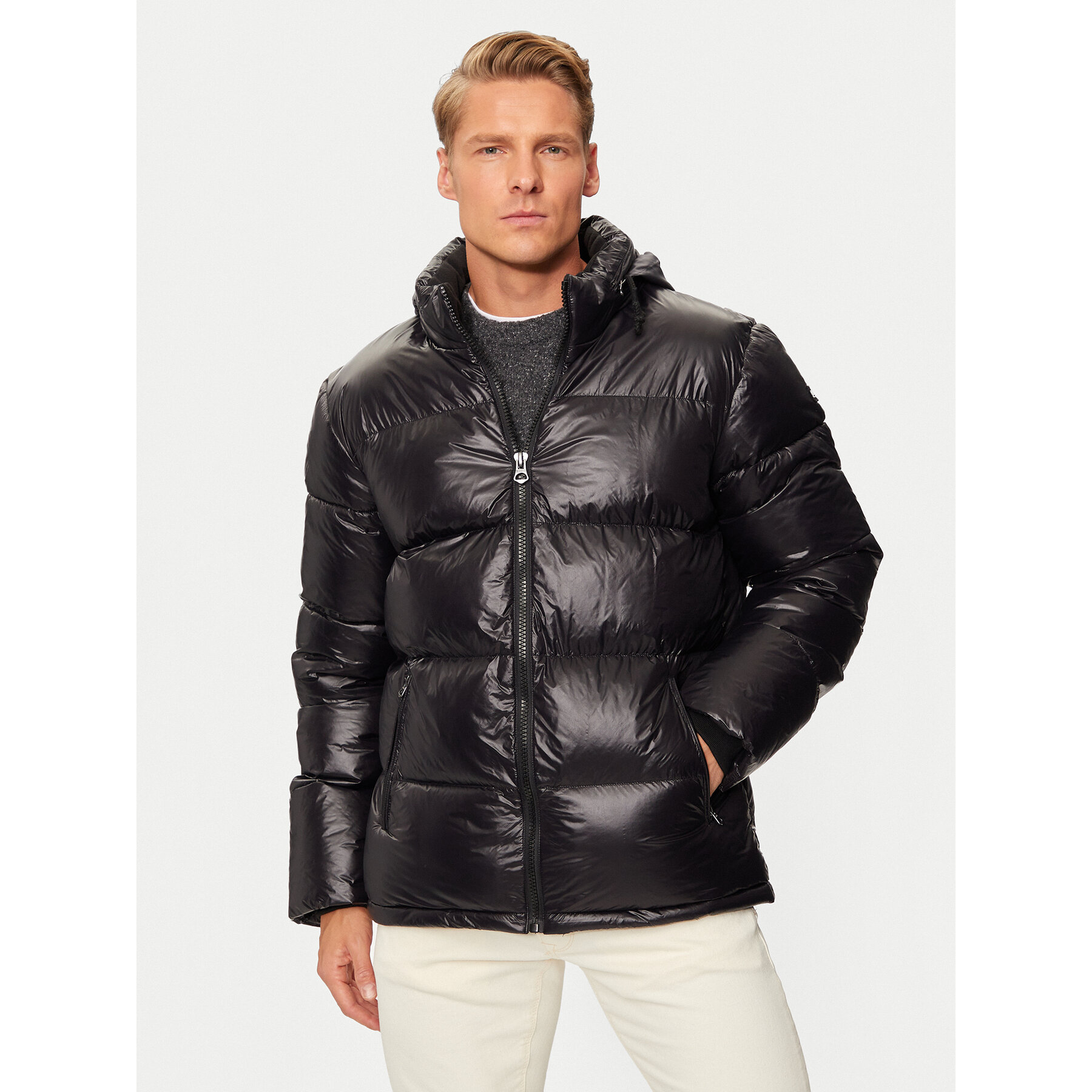 Schott NYC Kurtka zimowa COLUMBUSX Czarny Regular Fit