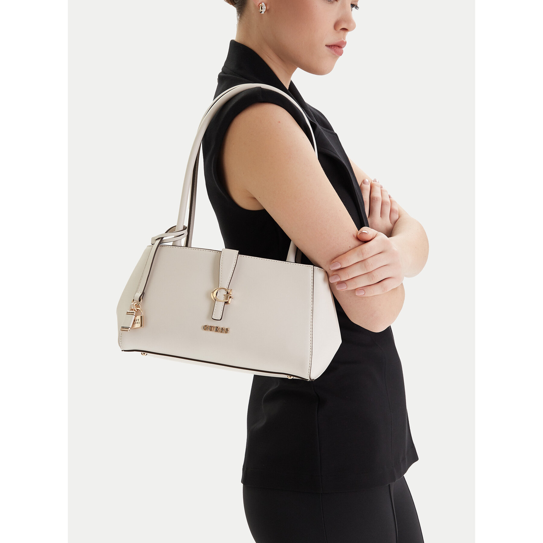 Guess Torebka Carrie HWVG98 96080 Écru