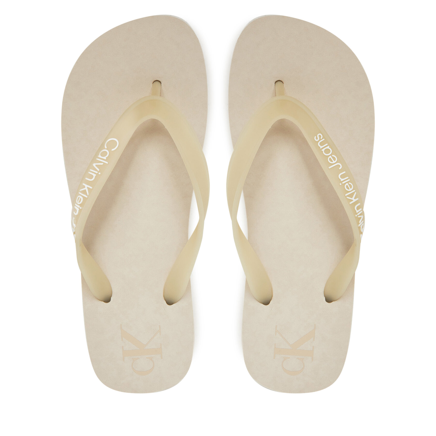 Calvin Klein Jeans Japonki Beach Sandal Flatform Tpu YW0YW01830 Écru