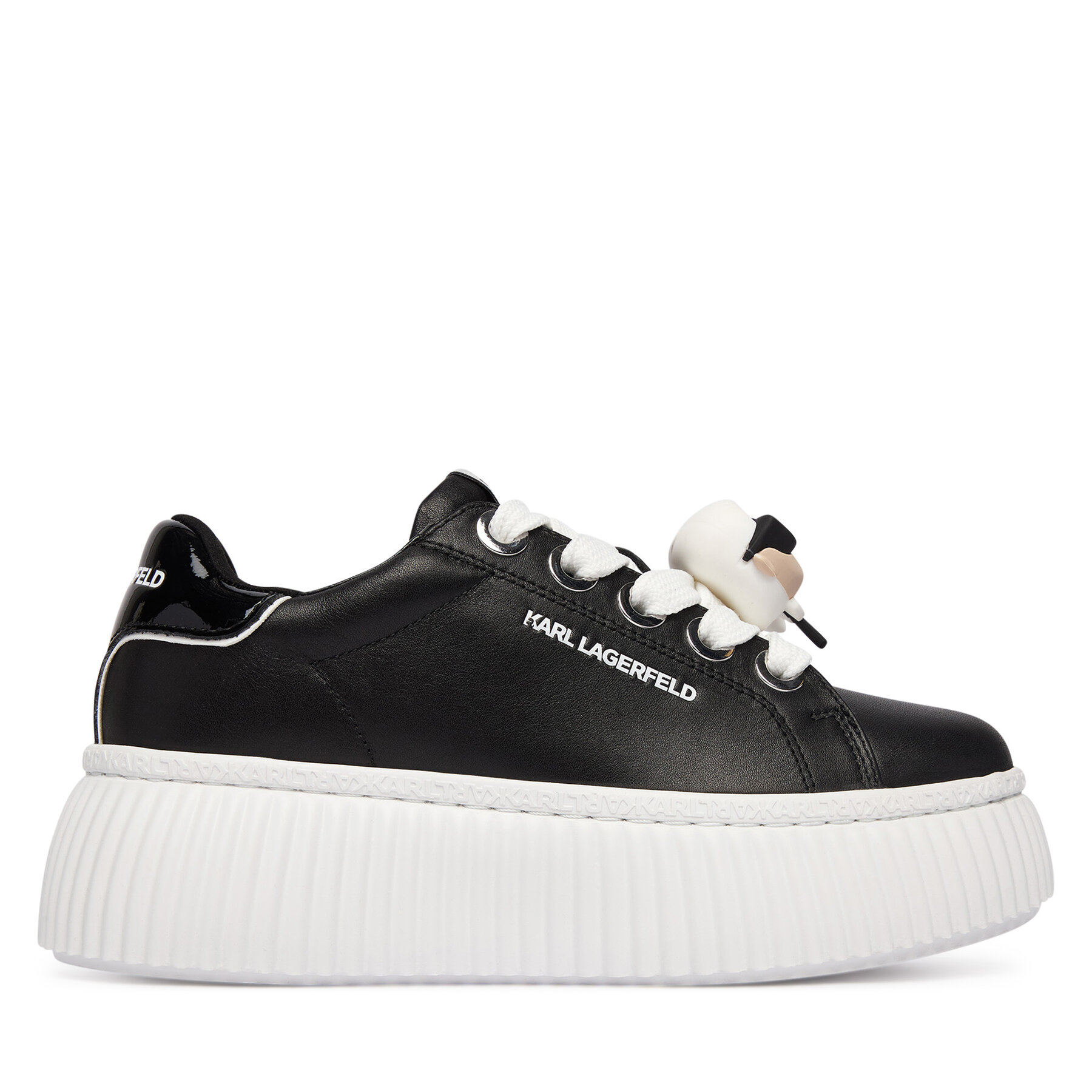 KARL LAGERFELD Sneakersy Kreeper Lo KL42336T Czarny